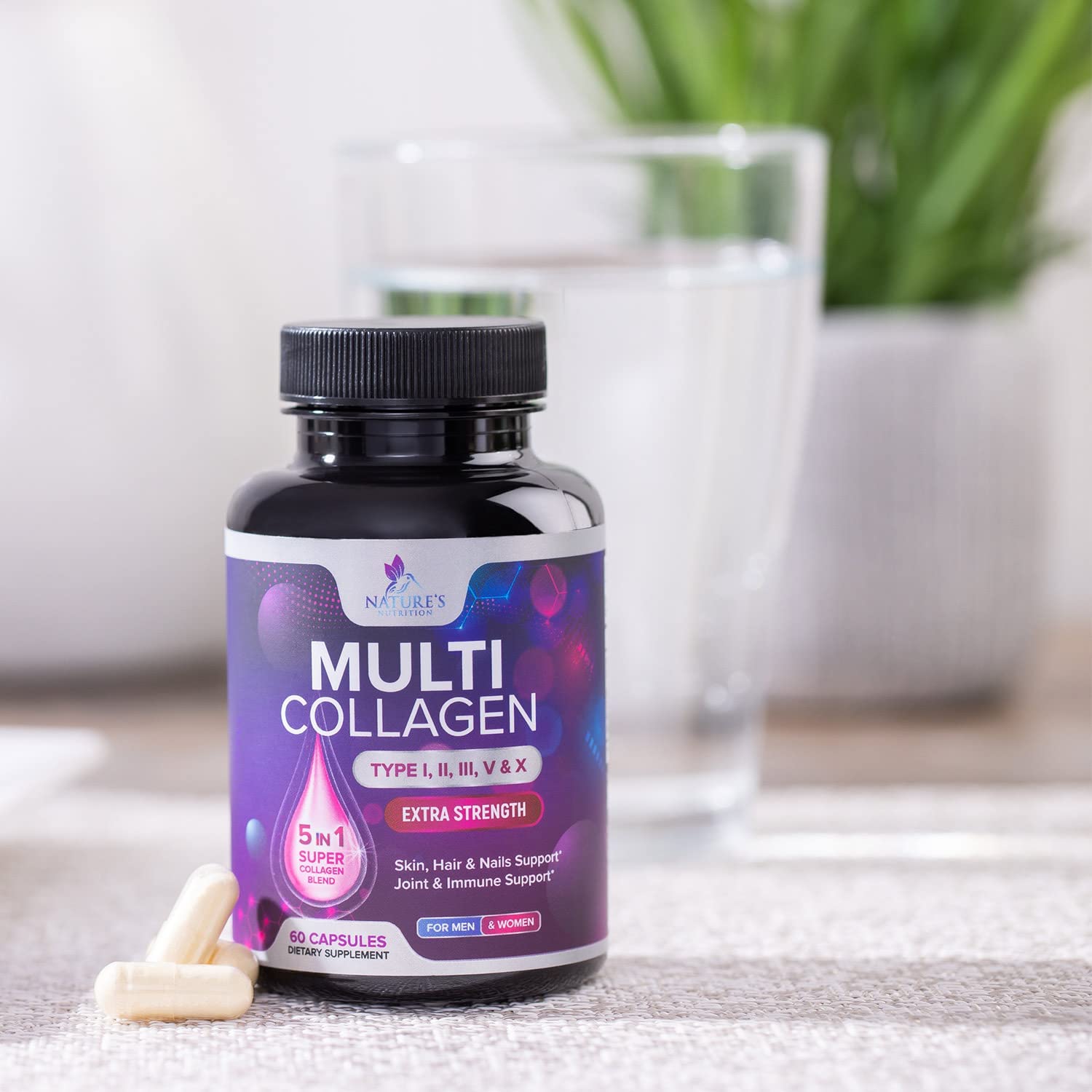 Foto 7 | Píldoras De Colágeno Nature's Nutrition De Múltiples Tipos I, Ii, Iii, V  - Venta Internacional.