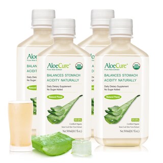 Foto 1 | Zumo Puro De Aloe Vera Aloecure, Certificado Orgánico Por El Usda, 4 X 500 Ml - Venta Internacional.