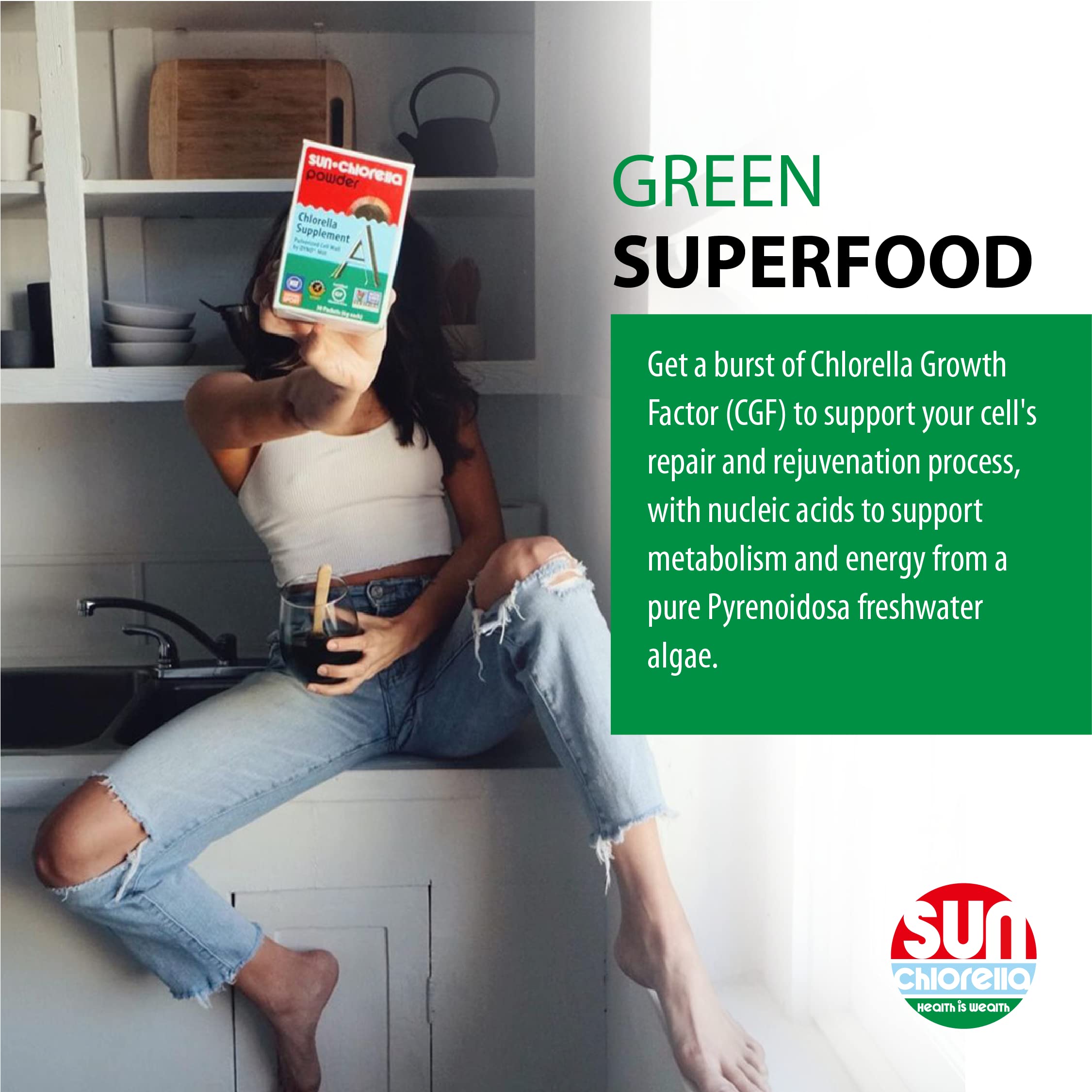 Foto 5 pulgar | Suplemento Sun Chlorella Whole Body Wellness, 500 Mg, 120 Tabletas - Venta Internacional.