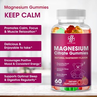 Foto 2 | Gomitas De Citrato De Magnesio Supplement Imatchme, 400 Mg (paquete De 2) - Venta Internacional.