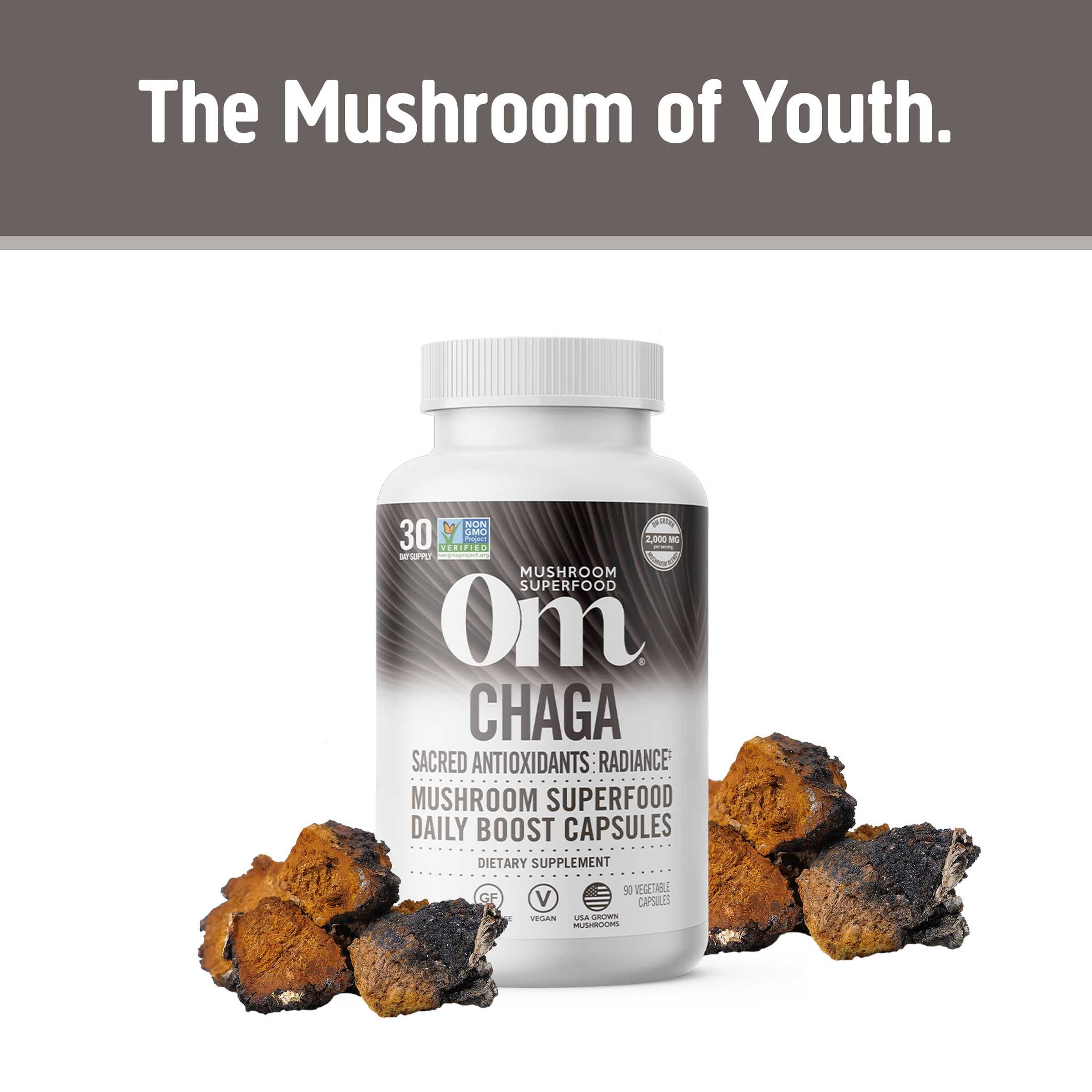 Foto 3 pulgar | Suplemento Om Hongos Superfood Chaga 90 Cápsulas - Venta Internacional.