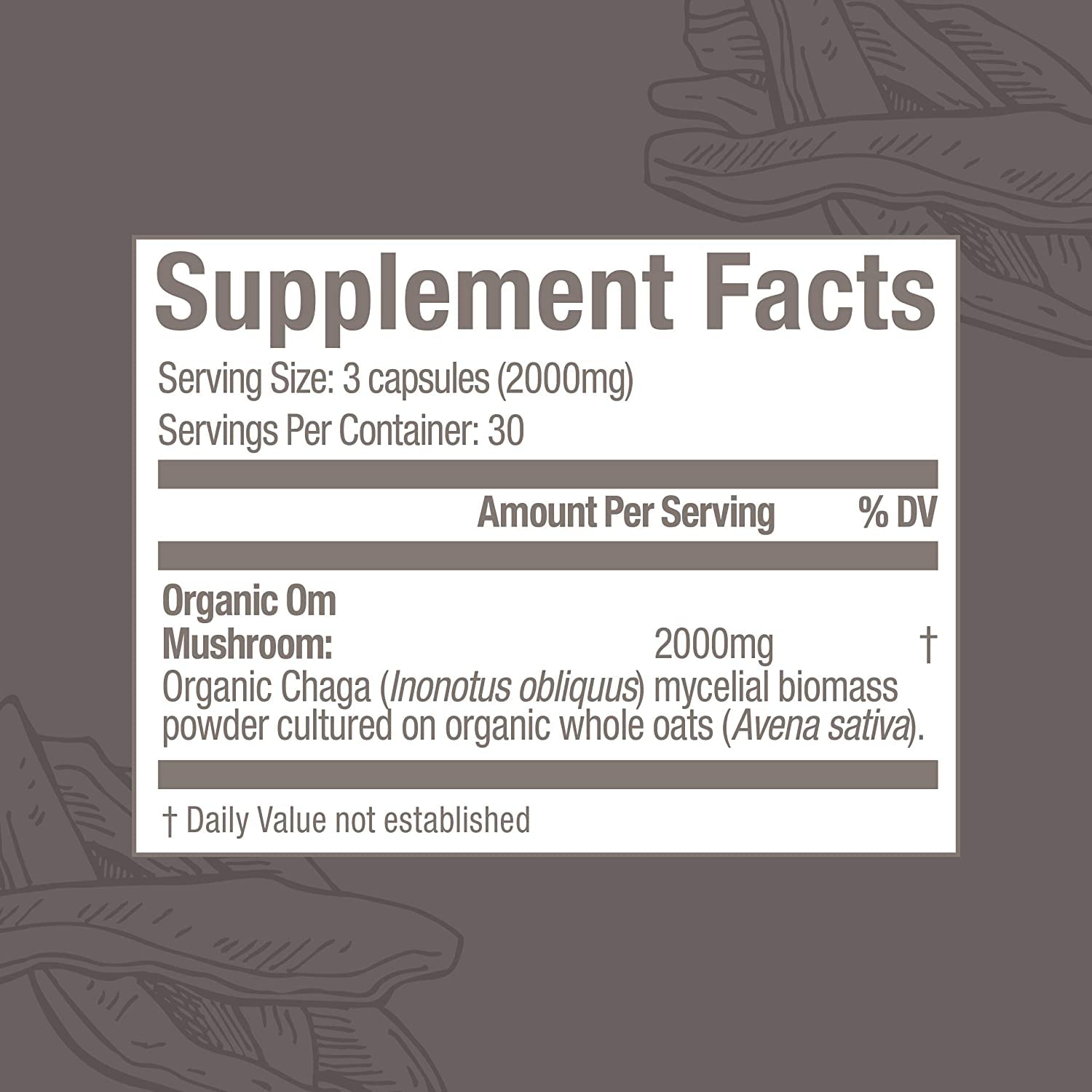 Foto 5 pulgar | Suplemento Om Hongos Superfood Chaga 90 Cápsulas - Venta Internacional.