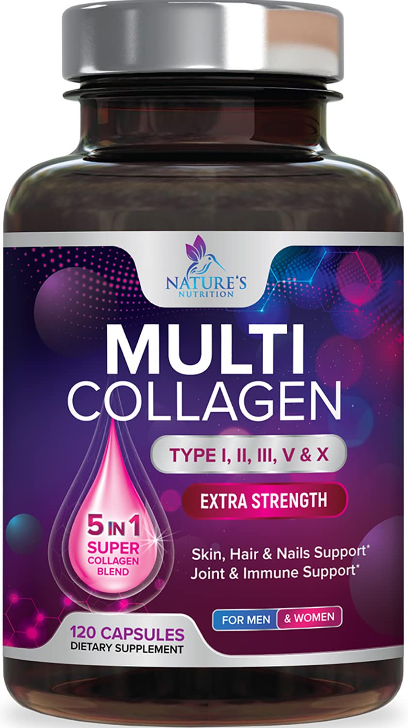 Foto 2 pulgar | Píldoras De Colágeno Nature's Nutrition De Múltiples Tipos I, Ii, Iii, V  - Venta Internacional.