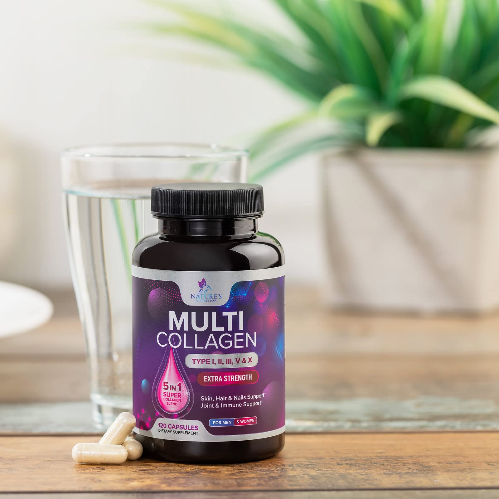 Foto 7 | Píldoras De Colágeno Nature's Nutrition De Múltiples Tipos I, Ii, Iii, V  - Venta Internacional.
