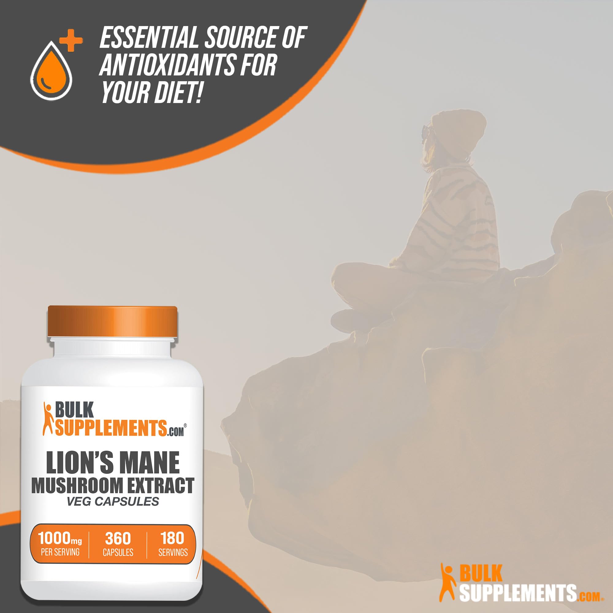 Foto 5 pulgar | Suplemento Bulksupplements.com Lion's Mane Mushroom 360 Cápsulas - Venta Internacional.