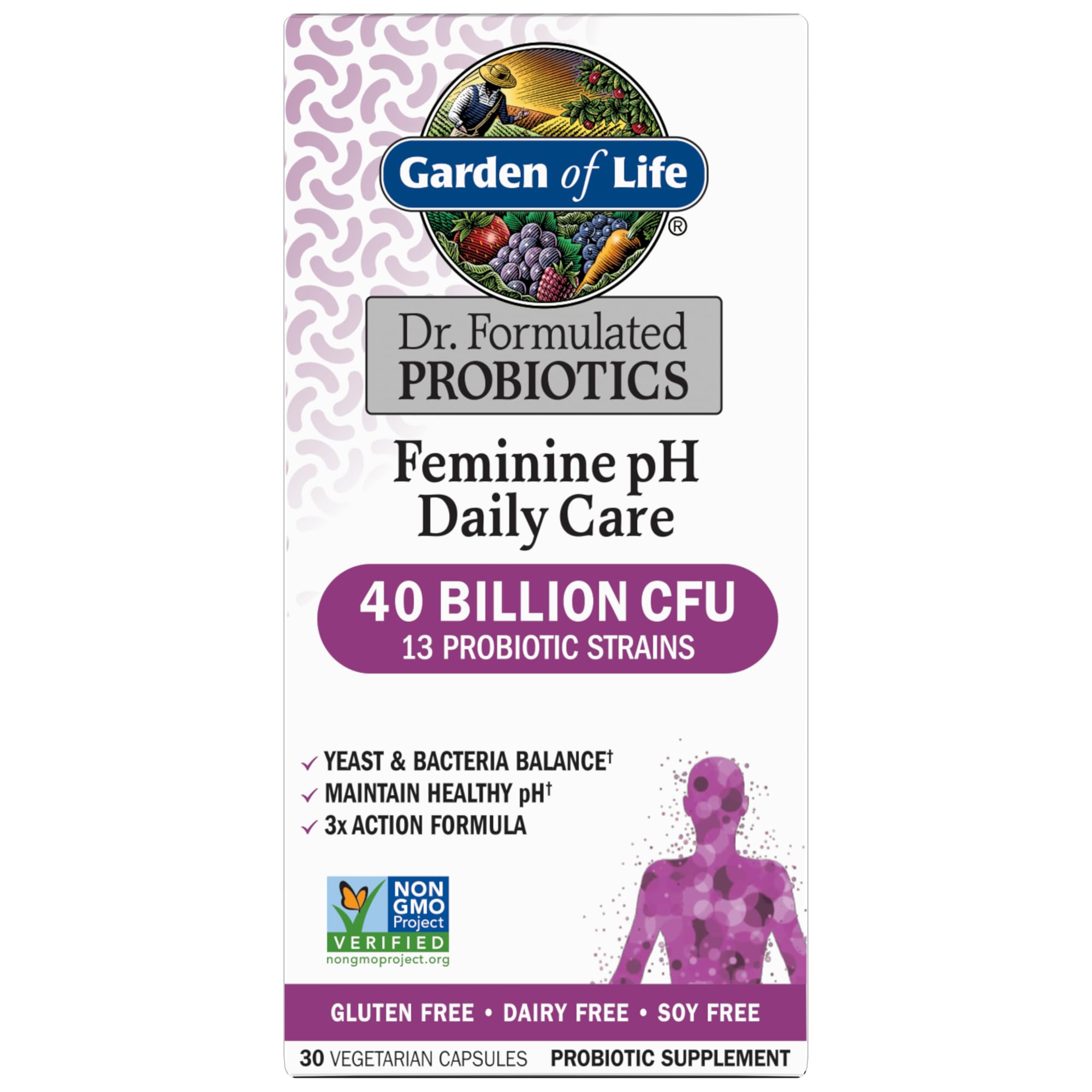Foto 2 pulgar | Cápsula Probiótica Garden Of Life Femini Ph Daily Care, 30 Unidades - Venta Internacional.