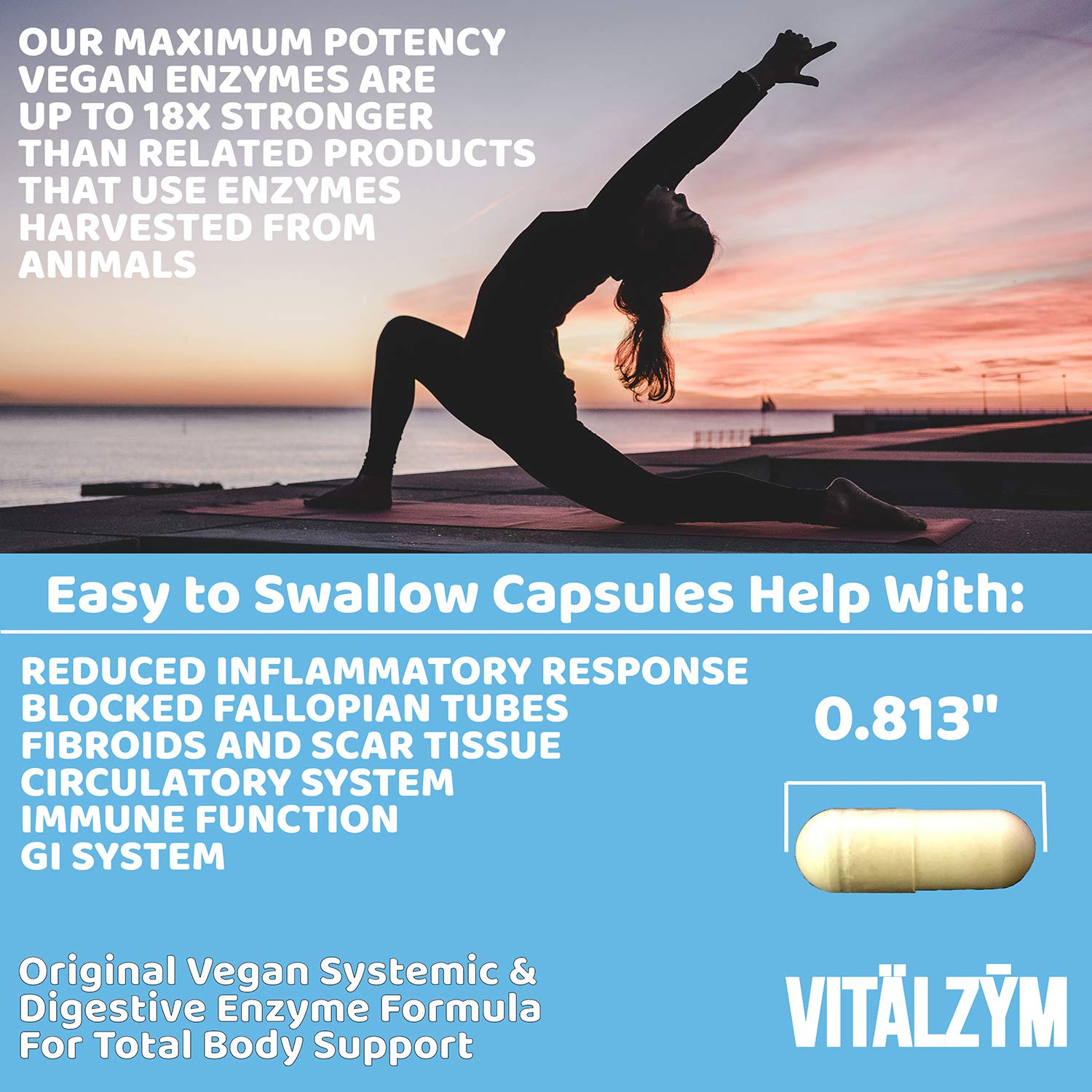 Foto 7 pulgar | Suplemento Vitälzym Vitalzym Original Hybrid 90 Cápsulas - Venta Internacional.