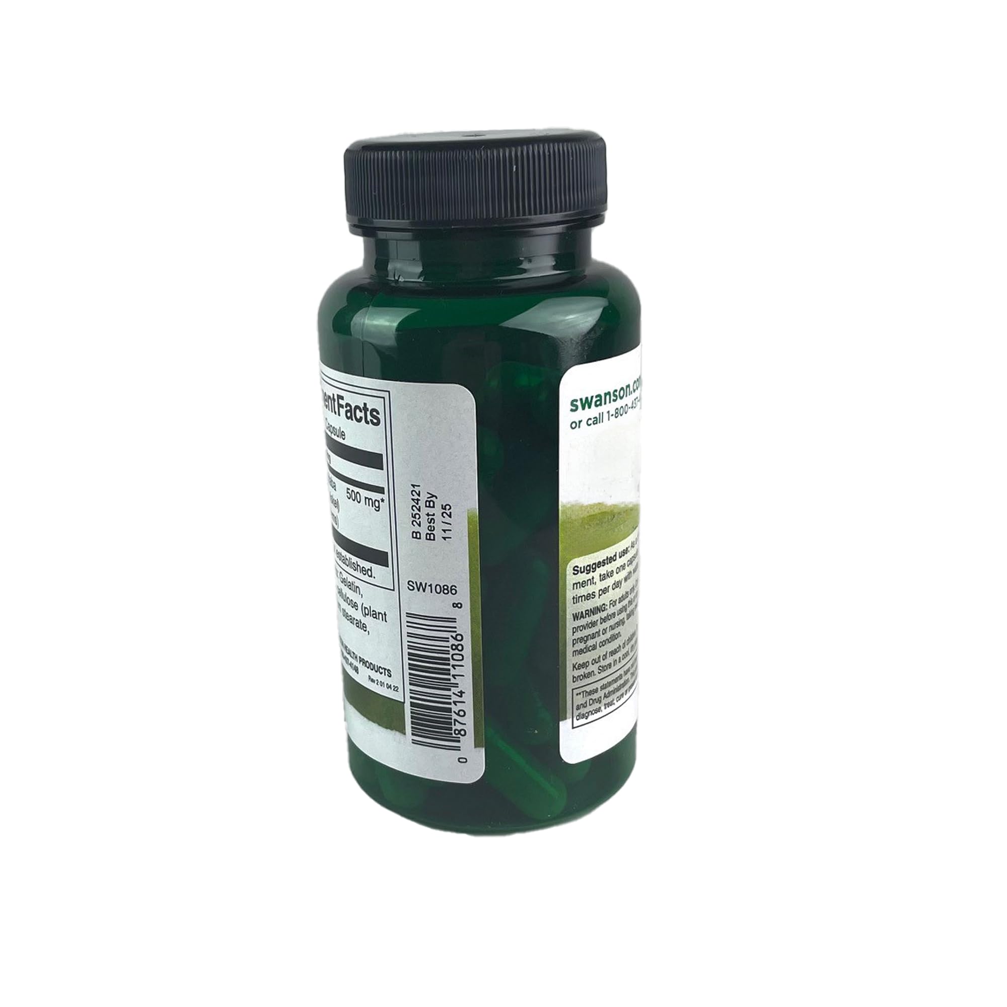 Foto 5 pulgar | Suplemento Swanson Japanese Ashitaba 500 Mg 60 Cápsulas - Venta Internacional.