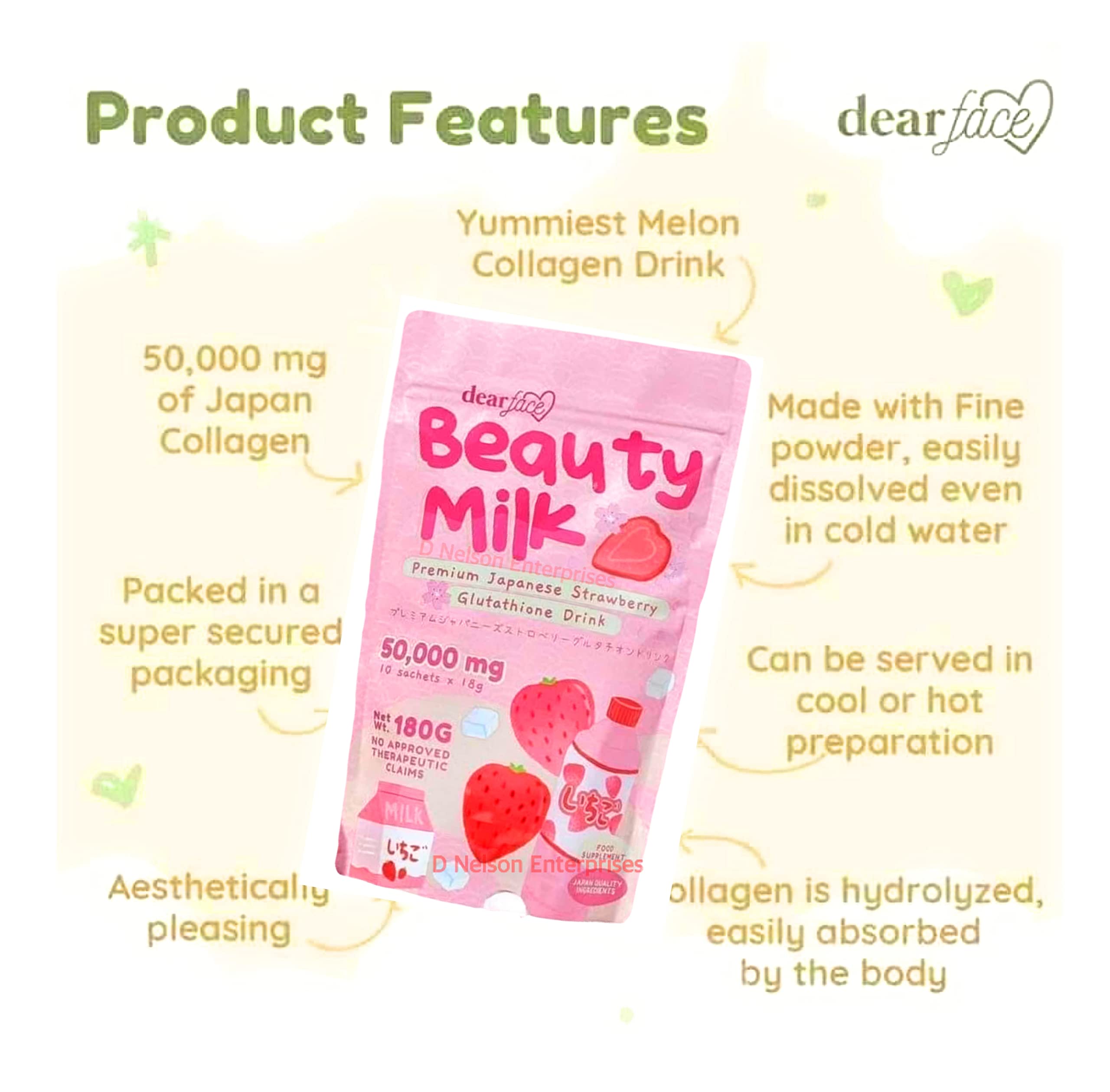 Foto 4 pulgar | Bebe Dear Face Beauty Milk Con Colágeno Japonés Y Fresa 150 - Venta Internacional.