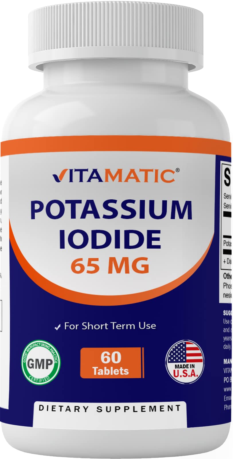 Foto 6 pulgar | Suplemento Vitamático De Yoduro De Potasio 65 Mg 60 Comprimidos - Venta Internacional.