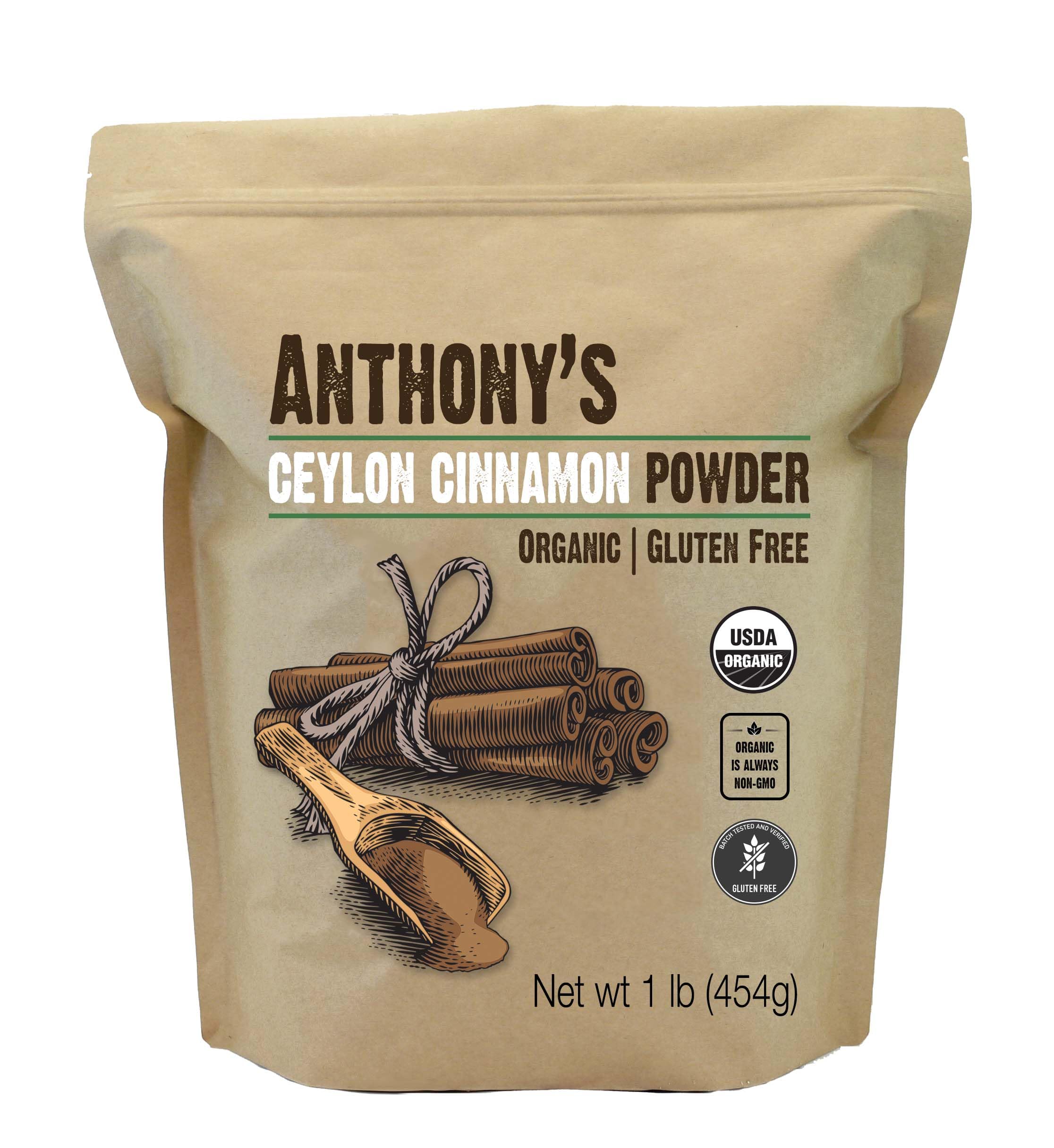 Canela Orgánica De Ceilán En Polvo De Anthony's, 1 Libra, Mo - Venta Internacional.