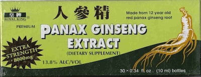 Foto 2 | Suplemento De Extracto De Ginseng Royal King Panax, 8000 Mg, 30 Frascos - Venta Internacional.