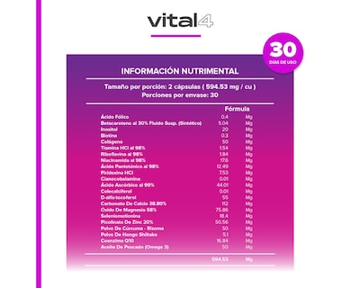 Foto 3 | Suplemento Multivitamínico Para Mujer Women's Multi con 60 Cápsulas marca Vital4