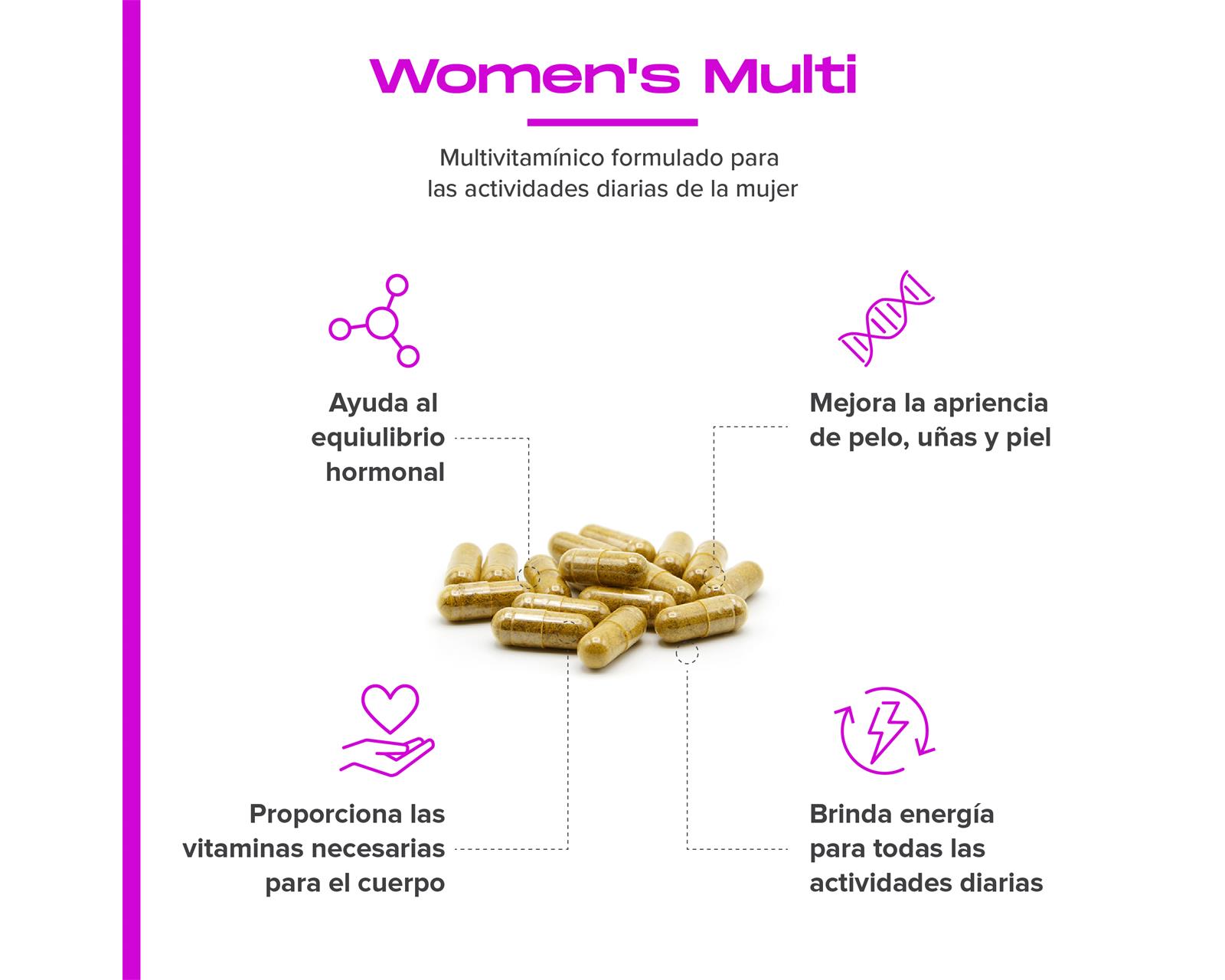 Foto 6 pulgar | Suplemento Multivitamínico Para Mujer Women's Multi con 60 Cápsulas marca Vital4