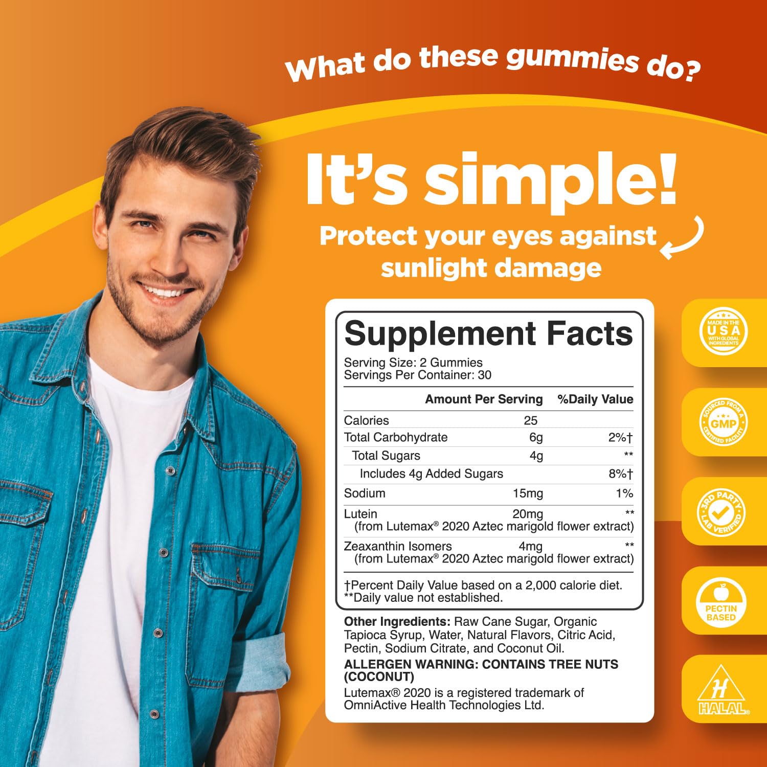 Foto 3 | Complemente Las Gomitas Fitorales Con Luteína Y Zeaxantina Para La Salud Ocular - Venta Internacional.