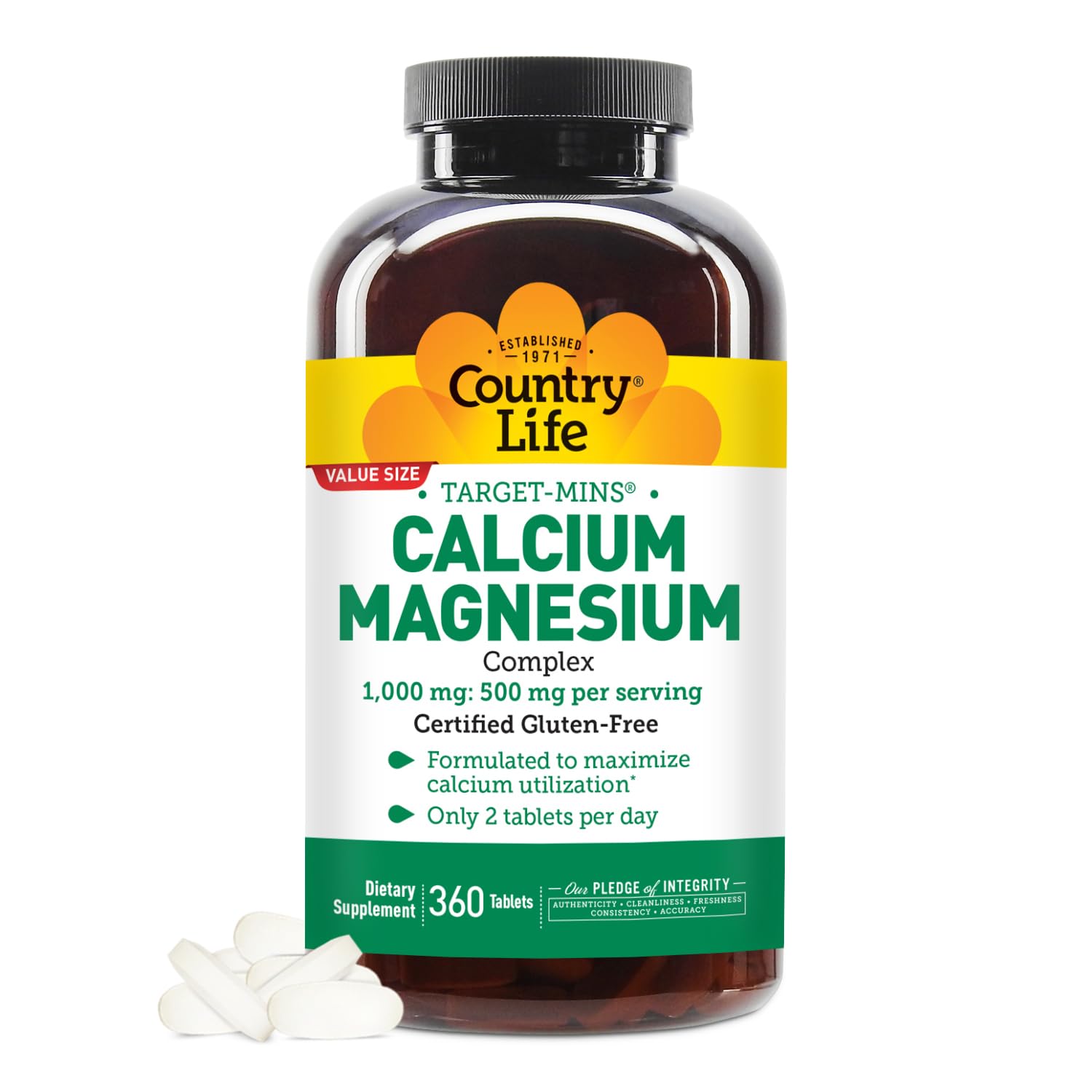 Suplemento Country Life Target-mins De Calcio Y Magnesio 1000 Mg - Venta Internacional.