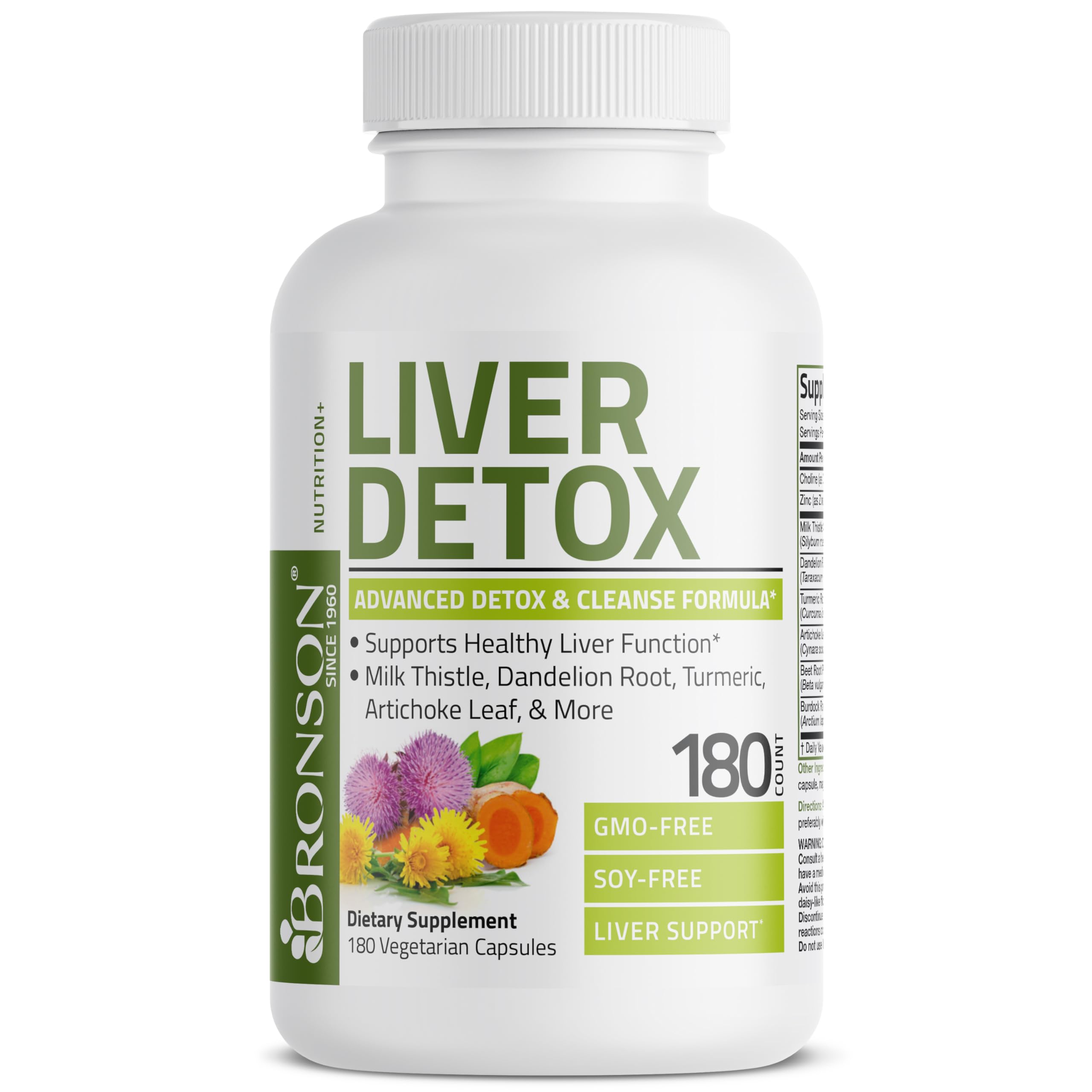 Foto 6 pulgar | Suplemento Bronson Liver Detox Advanced 180 Cápsulas - Venta Internacional.