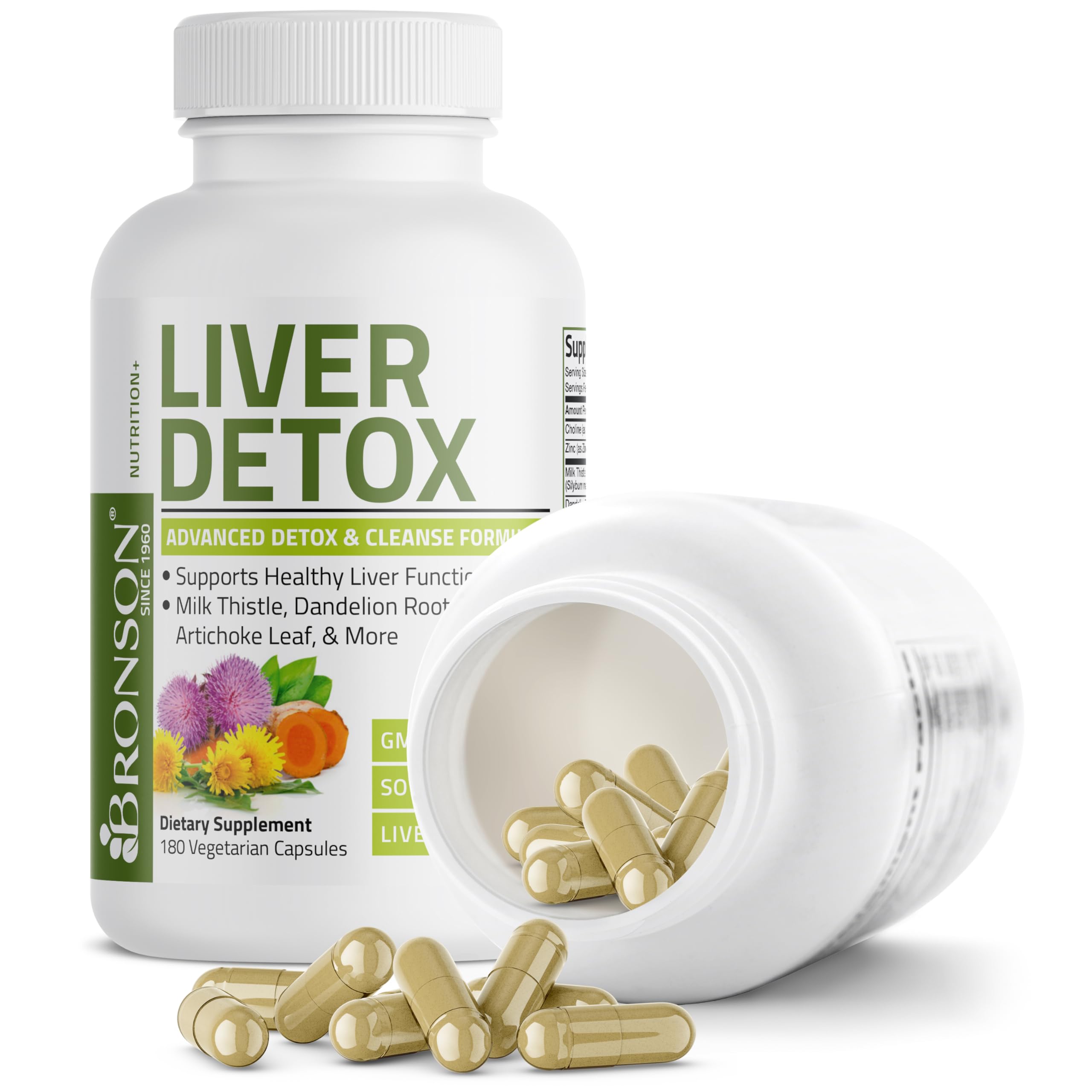 Foto 7 pulgar | Suplemento Bronson Liver Detox Advanced 180 Cápsulas - Venta Internacional.
