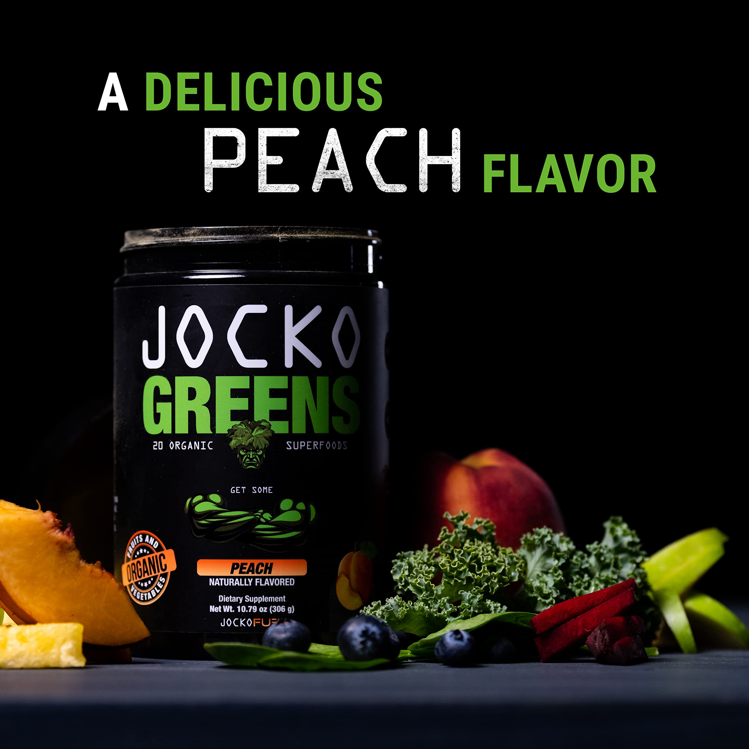 Foto 6 pulgar | Suplemento Jocko Fuel Greens En Polvo Con Sabor A Melocotón, 30 Porciones - Venta Internacional.