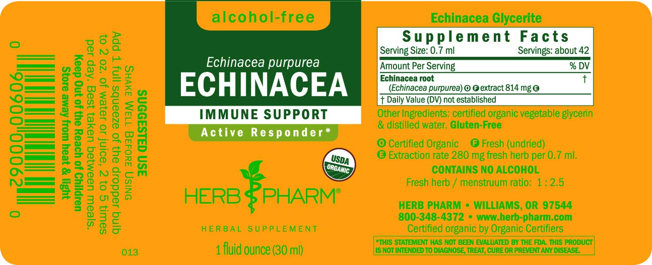 Foto 3 pulgar | Suplemento Herb Pharm Extracto Orgánico De Raíz De Equinácea 30 Ml - Venta Internacional.