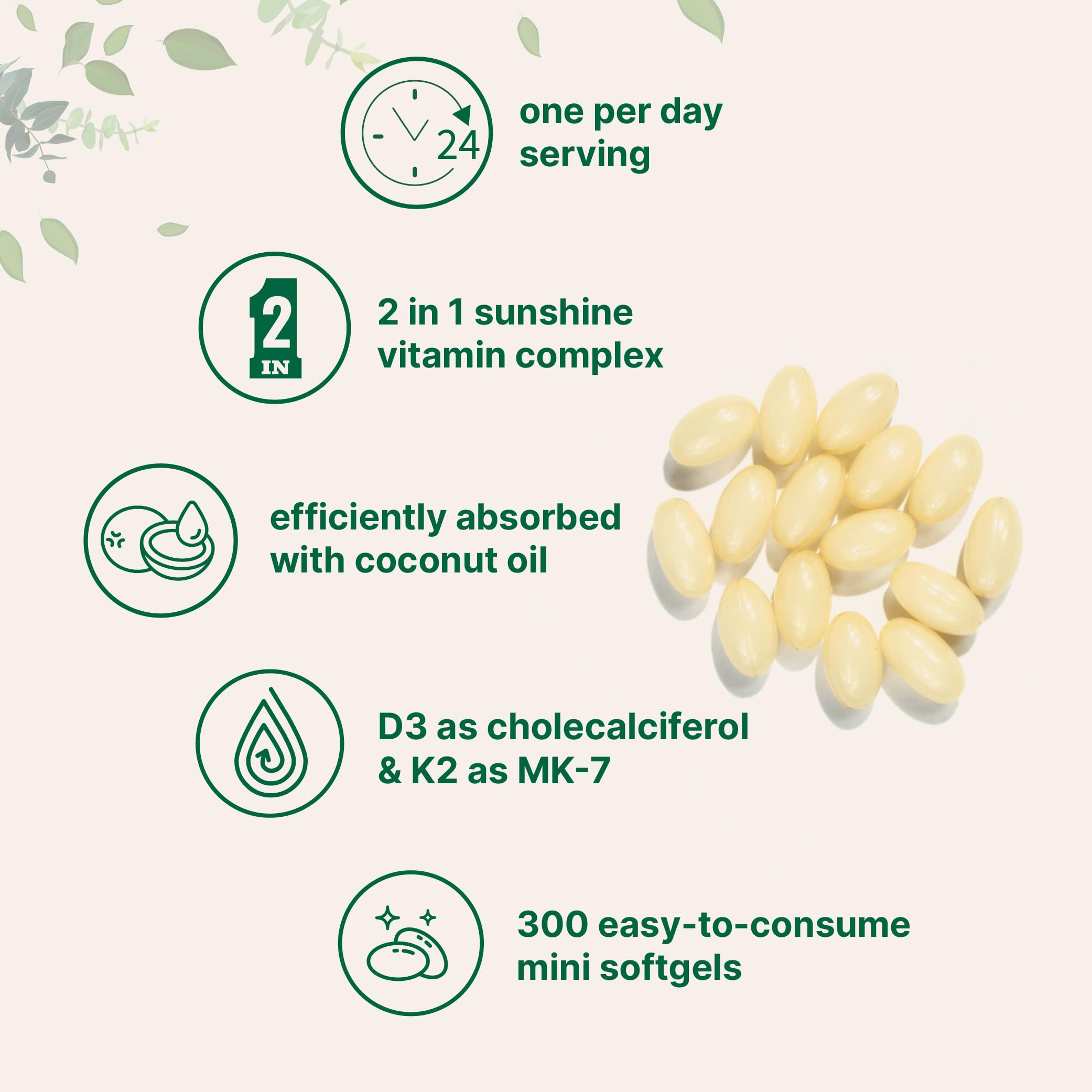 Foto 4 pulgar | Suplemento De Microingredientes: Vitamina D3, 2000 Ui + K2, 50 Mcg - Venta Internacional.