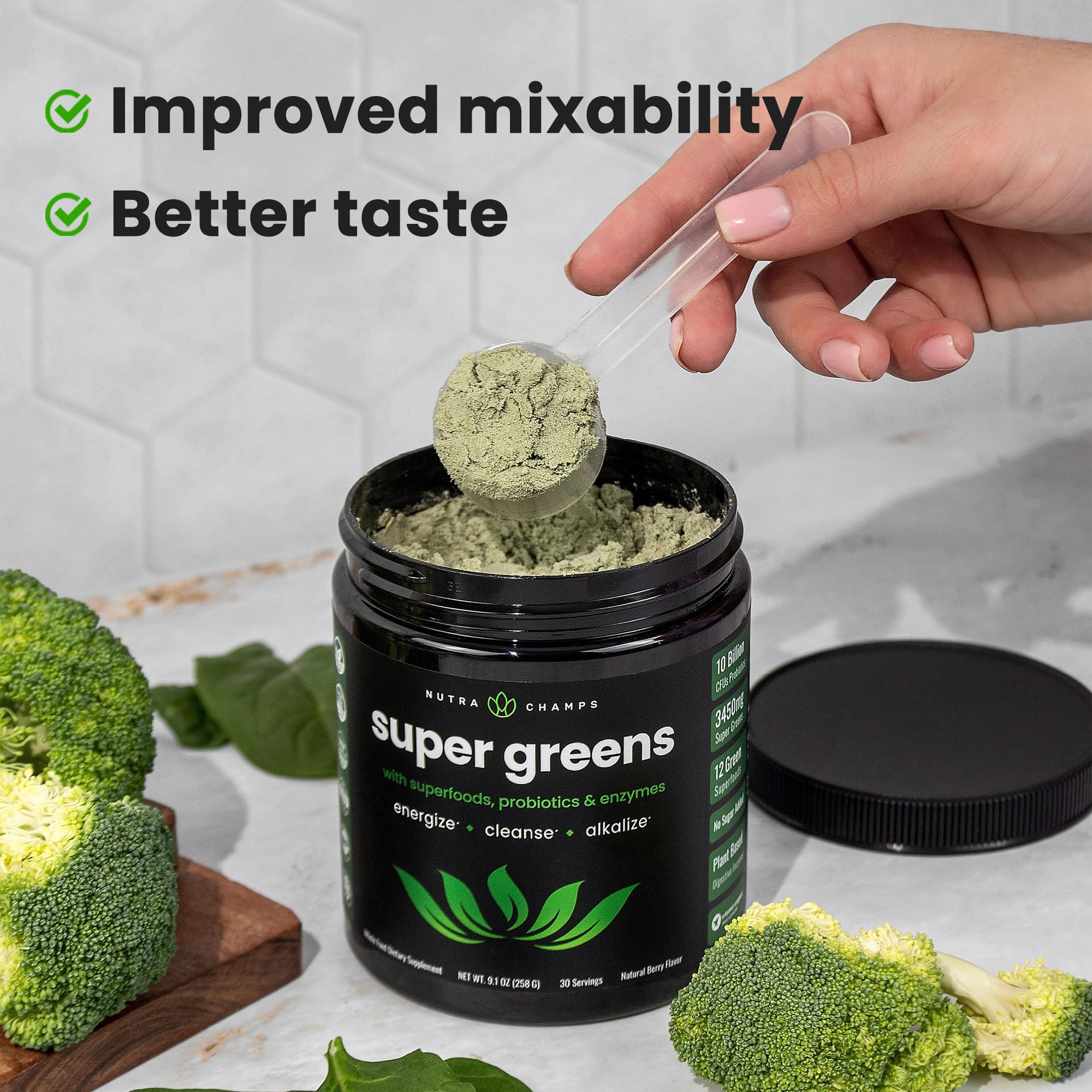Foto 6 | Suplemento Nutrachamps Super Greens Powder Premium Superfood - Venta Internacional.