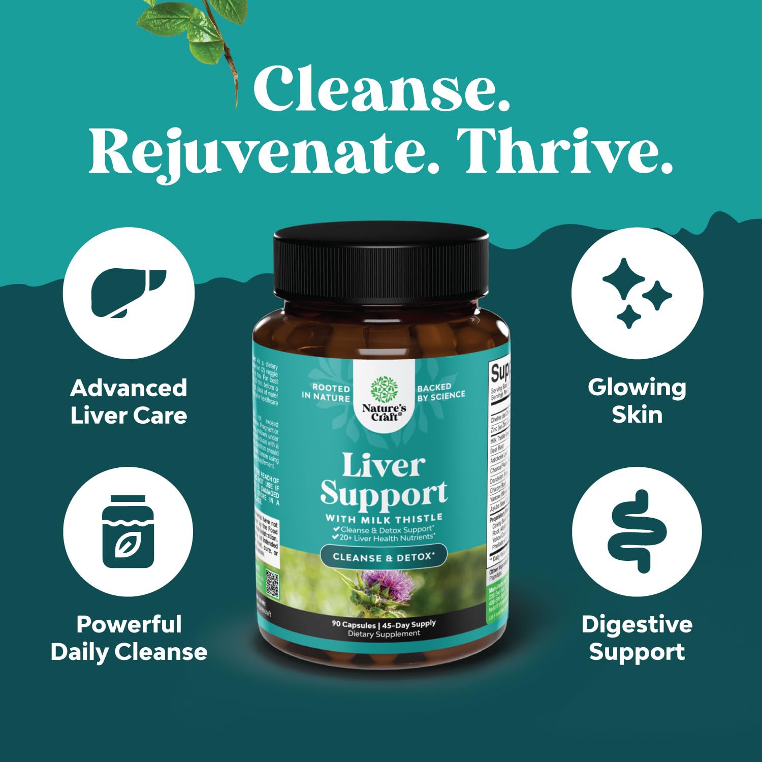 Foto 4 | Suplemento De Limpieza Hepática Natures Craft Liver Detox 90 Cápsulas - Venta Internacional.