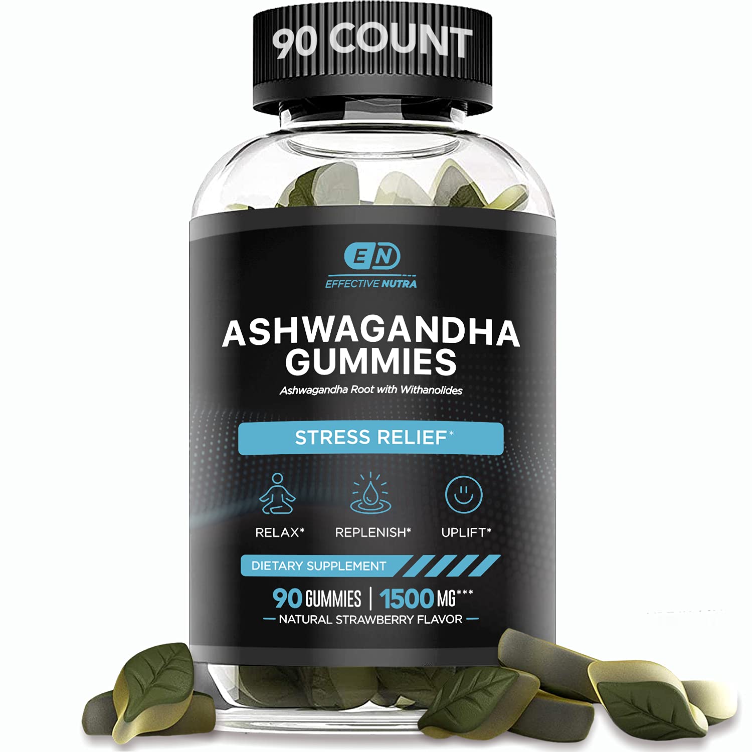 Foto 2 pulgar | Suplementos Efectivos: Gomitas De Ashwagandha Nutra, 1500 Mg, 90 Unidades - Venta Internacional.