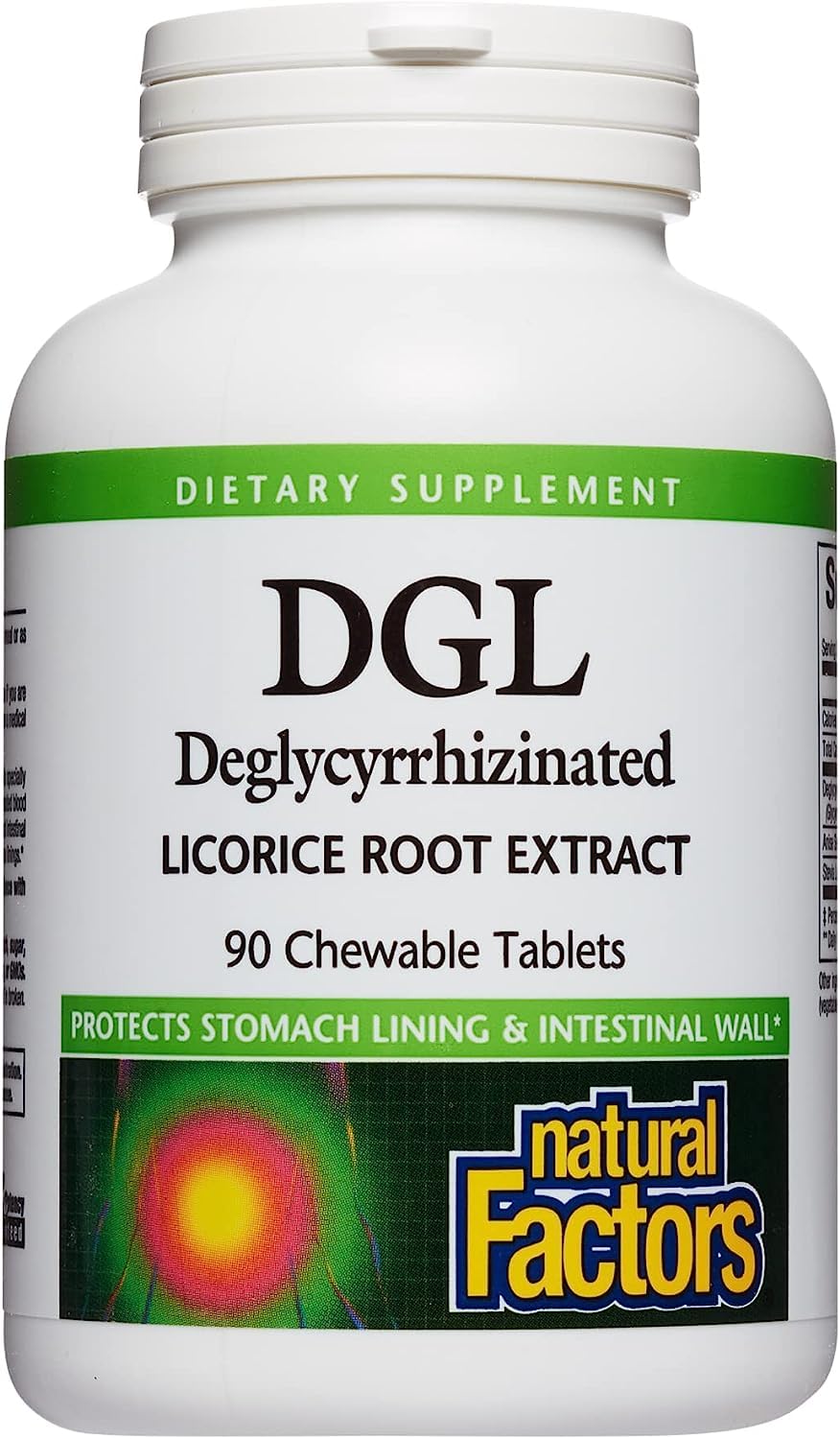 Foto 2 pulgar | Suplemento Natural Factors, Dgl, Masticable, 400 Mg, 90 Comprimidos - Venta Internacional.