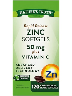 Foto 1 | Complemente Nature's Truth Zinc Con Vitamina C 50 Mg 120 Cápsulas Blandas - Venta Internacional.