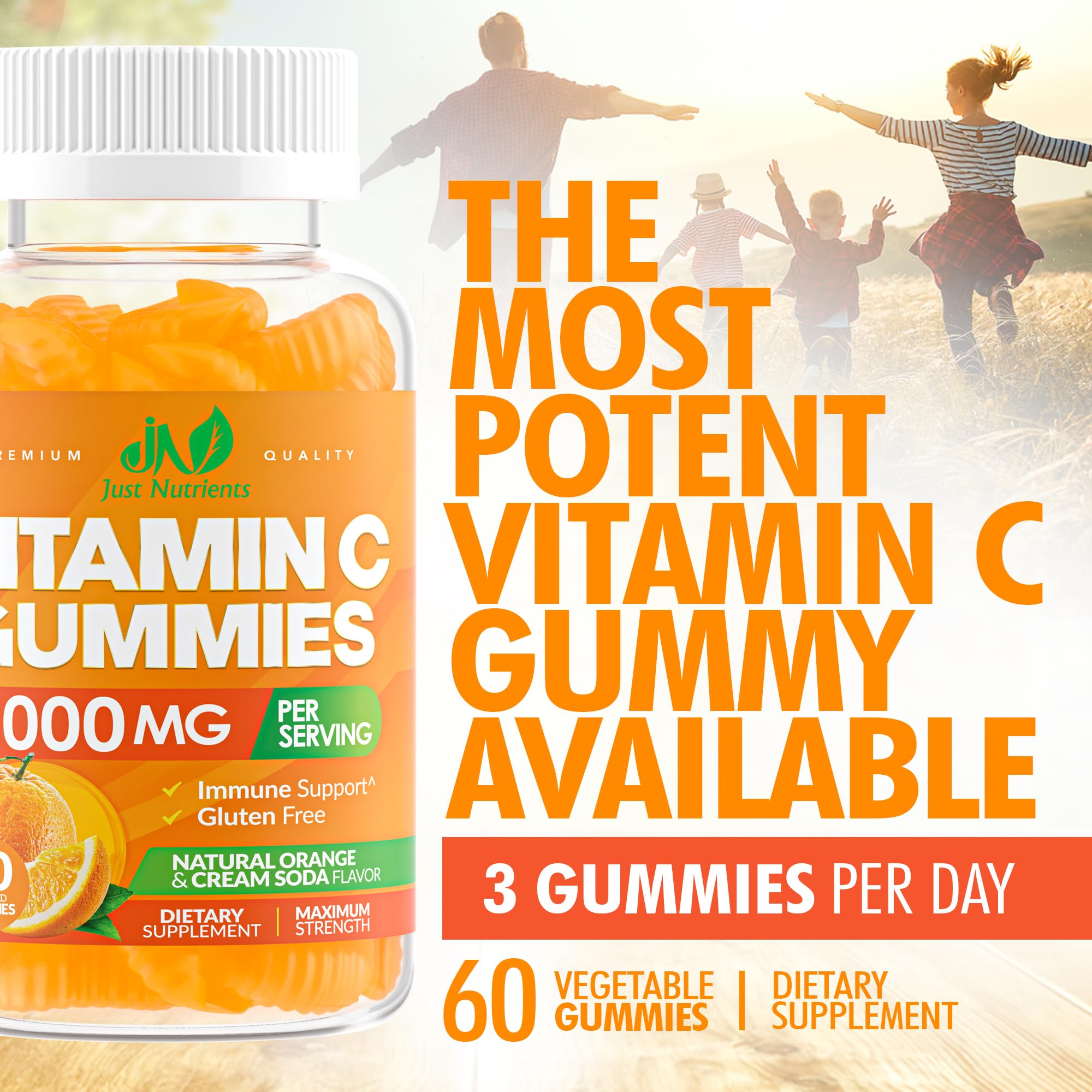 Foto 7 pulgar | Gomitas De Vitamina C Just Nutrients 1000 Mg Con 60 Gomitas De Zinc - Venta Internacional.