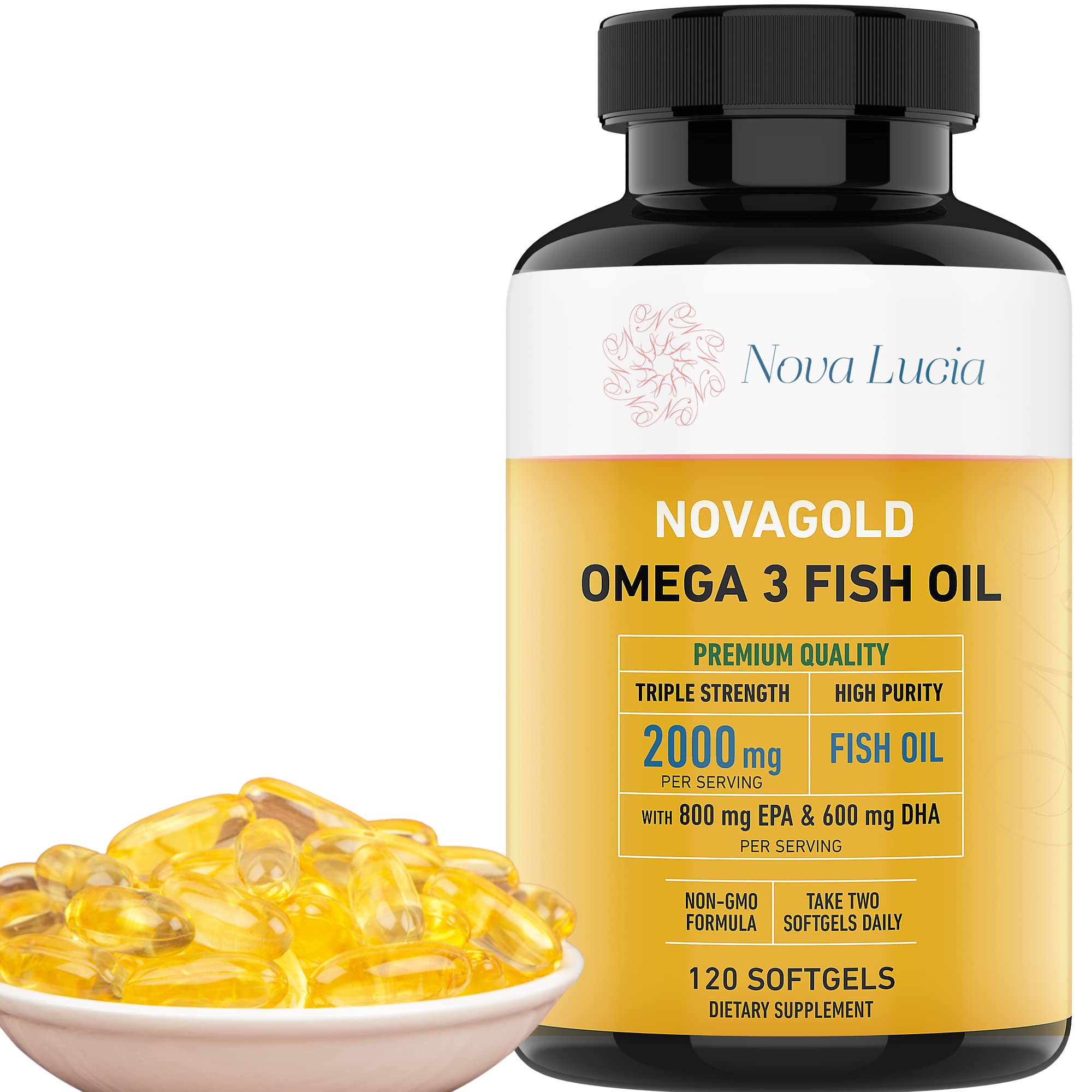Foto 2 pulgar | Suplemento De Aceite De Pescado Omega 3 De Novagold, 2000 Mg De Epa Y Dha, 120 Cápsulas Blandas - Venta Internacional.