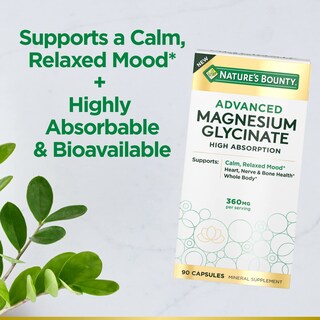 Foto 4 | Suplemento De Magnesio De Alta Absorción De Nature's Bounty 90 Cápsulas - Venta Internacional.