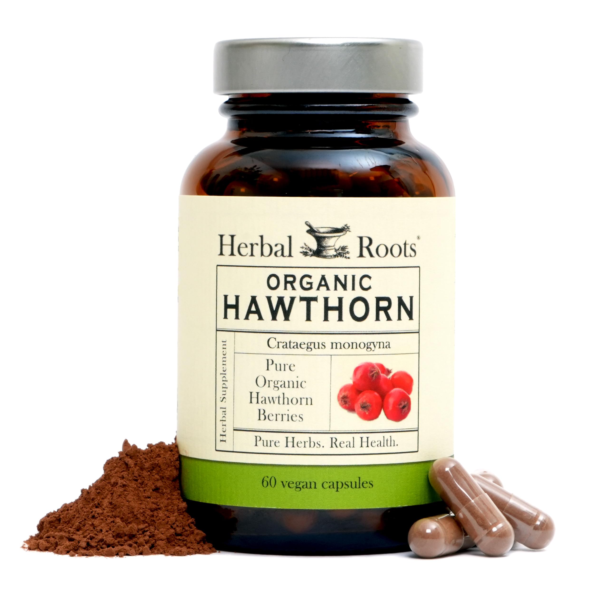 Foto 1 | Suplemento Herbal Roots, Baya De Espino Blanco Orgánica, 1200 Mg, 60 Cápsulas - Venta Internacional.