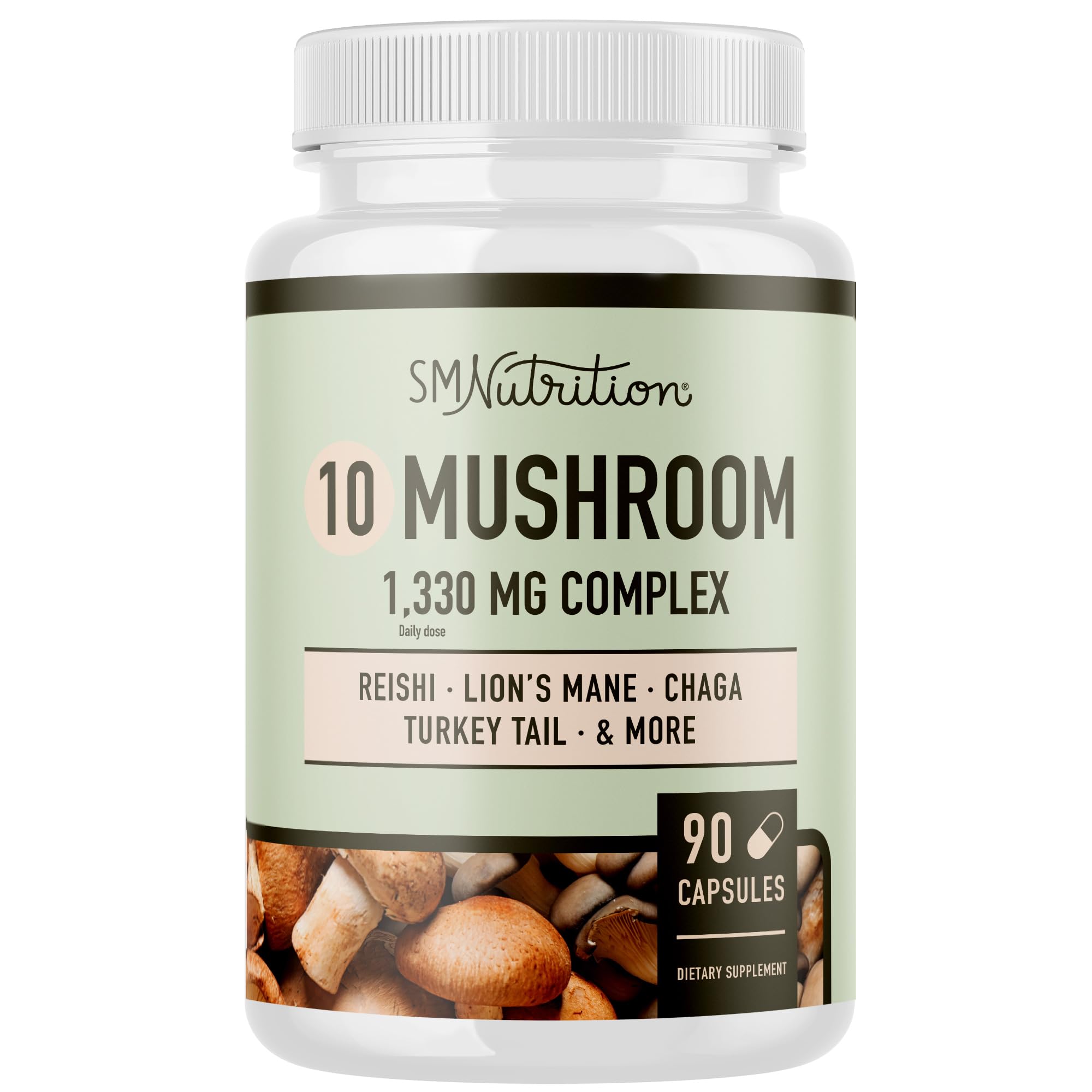 Foto 1 | Suplemento Smnutrition, Complejo De 10 Hongos, 1300 Mg, 90 Cápsulas - Venta Internacional.