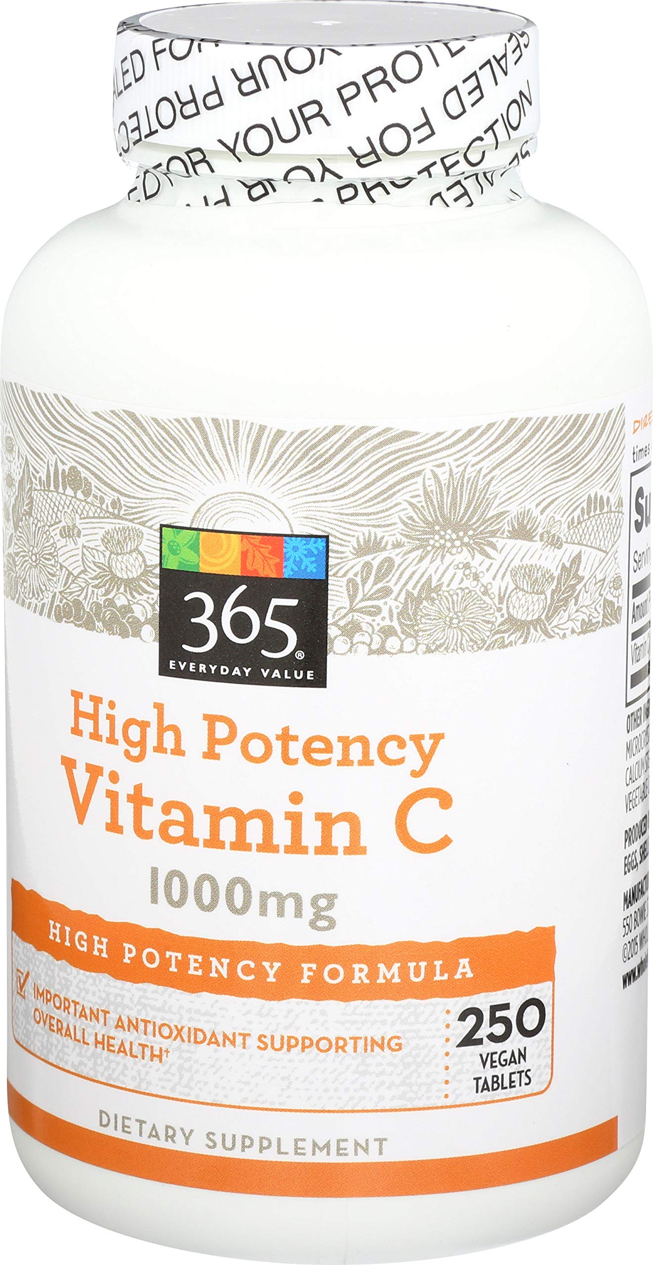 Foto 3 pulgar | Suplemento 365 Everyday Value De Vitamina C, 1000 Mg, 250 Comprimidos - Venta Internacional.