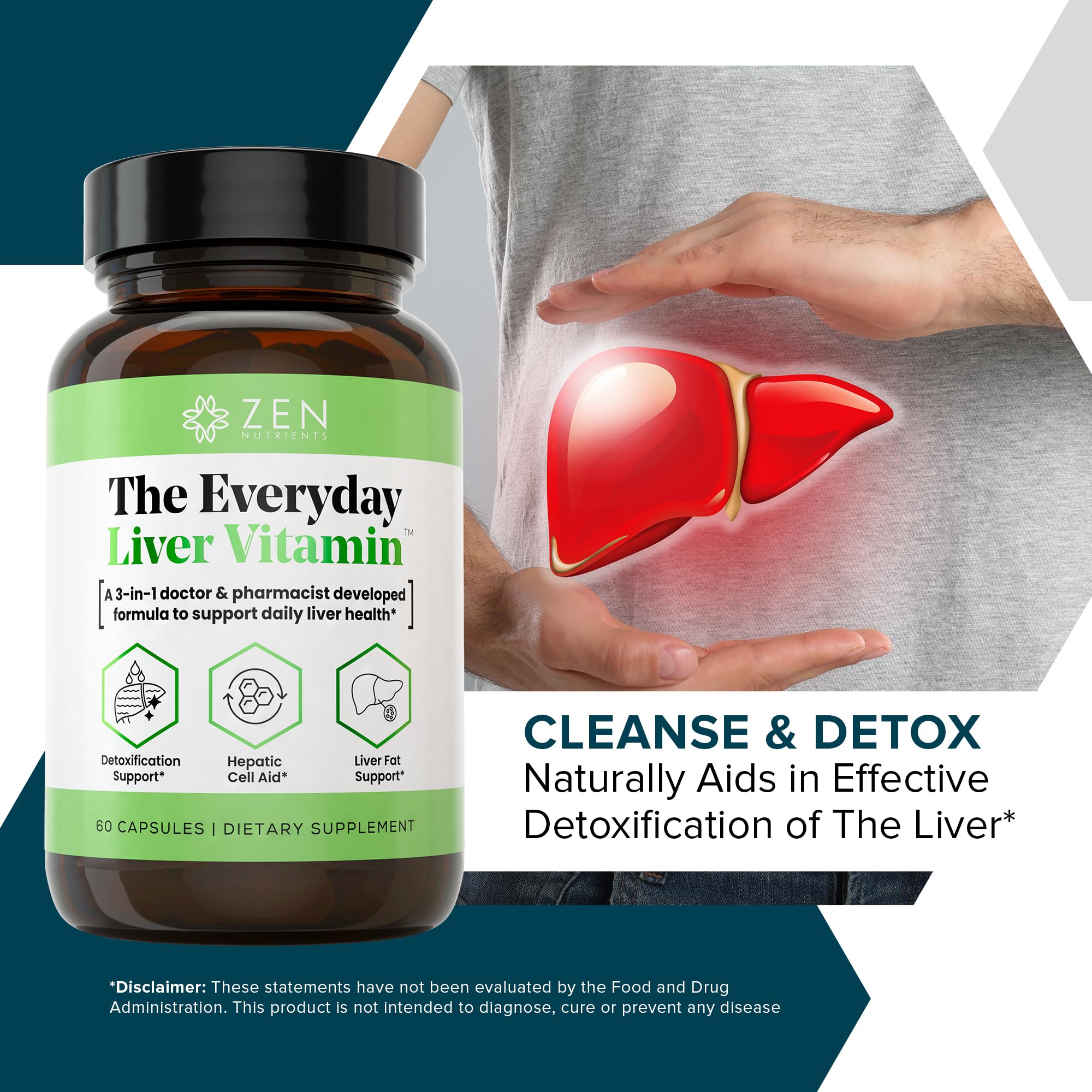 Foto 6 | Complemente Zen Nutrients, La Vitamina Diaria Para El Hígado - Venta Internacional.