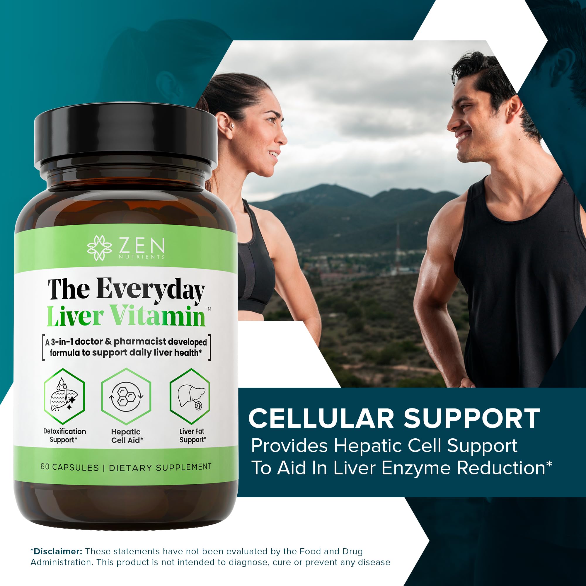 Foto 7 | Complemente Zen Nutrients, La Vitamina Diaria Para El Hígado - Venta Internacional.