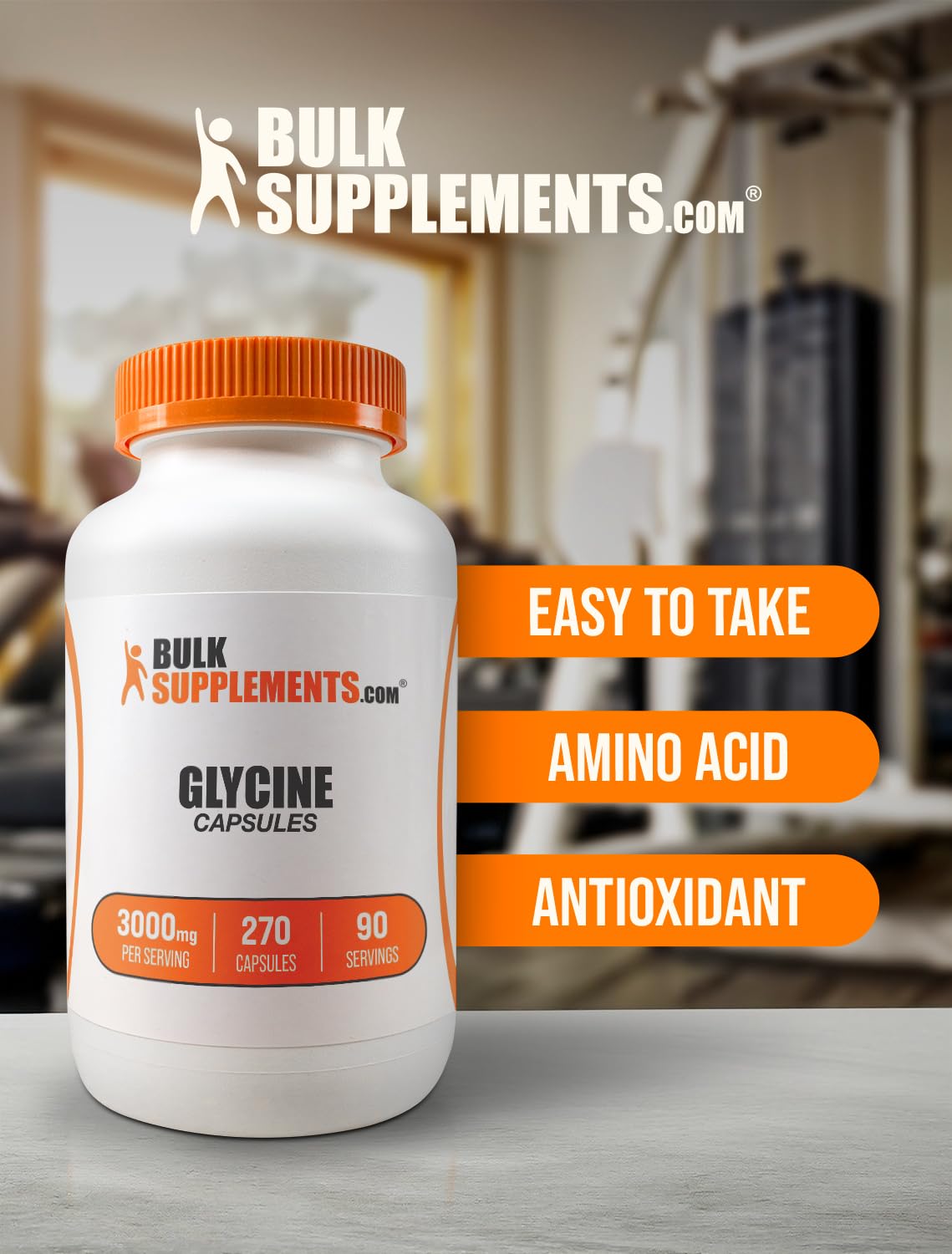 Foto 6 pulgar | Suplemento Bulksupplements.com Glicina 3000 Mg 270 Cápsulas - Venta Internacional.