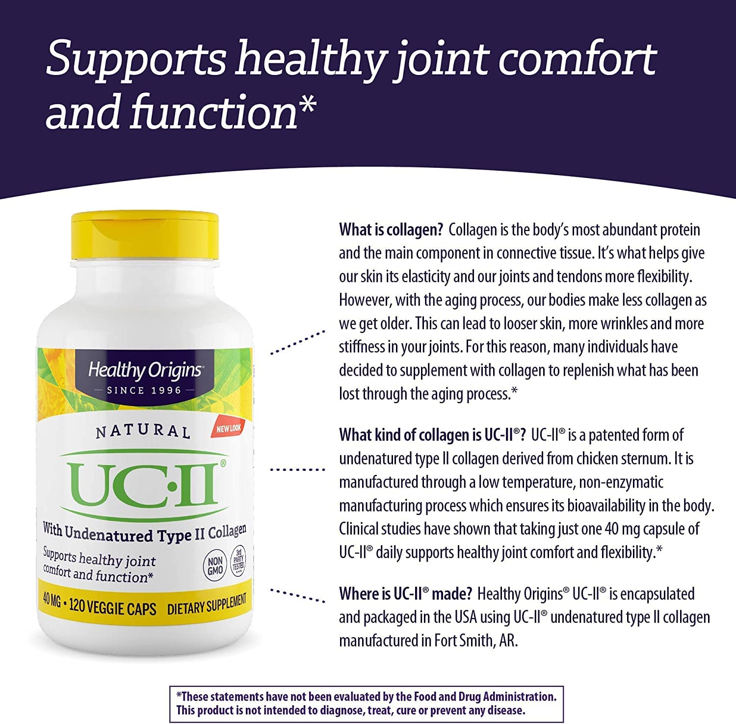Foto 7 | Suplemento De Colágeno Healthy Origins Uc-ii 40 Mg 120 Cápsulas - Venta Internacional.