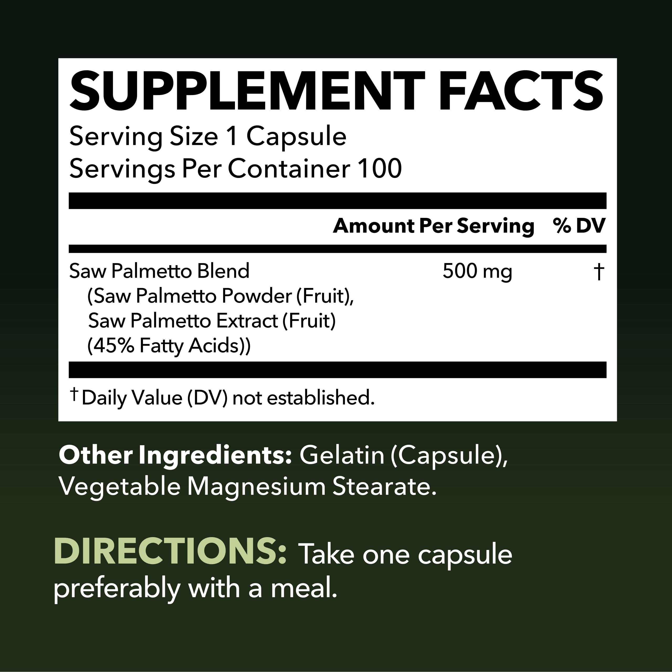 Foto 3 pulgar | Suplemento Prostático Havasu Nutrition Saw Palmetto 500 Mg - Venta Internacional.