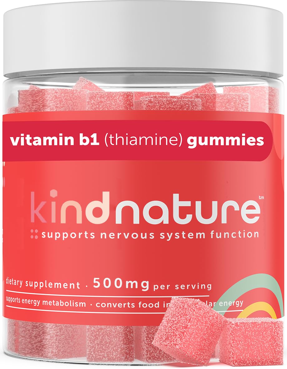 Gomitas De Vitamina B1 Supplement Kind Nature 500 Mg - 60 Unidades - Venta Internacional.