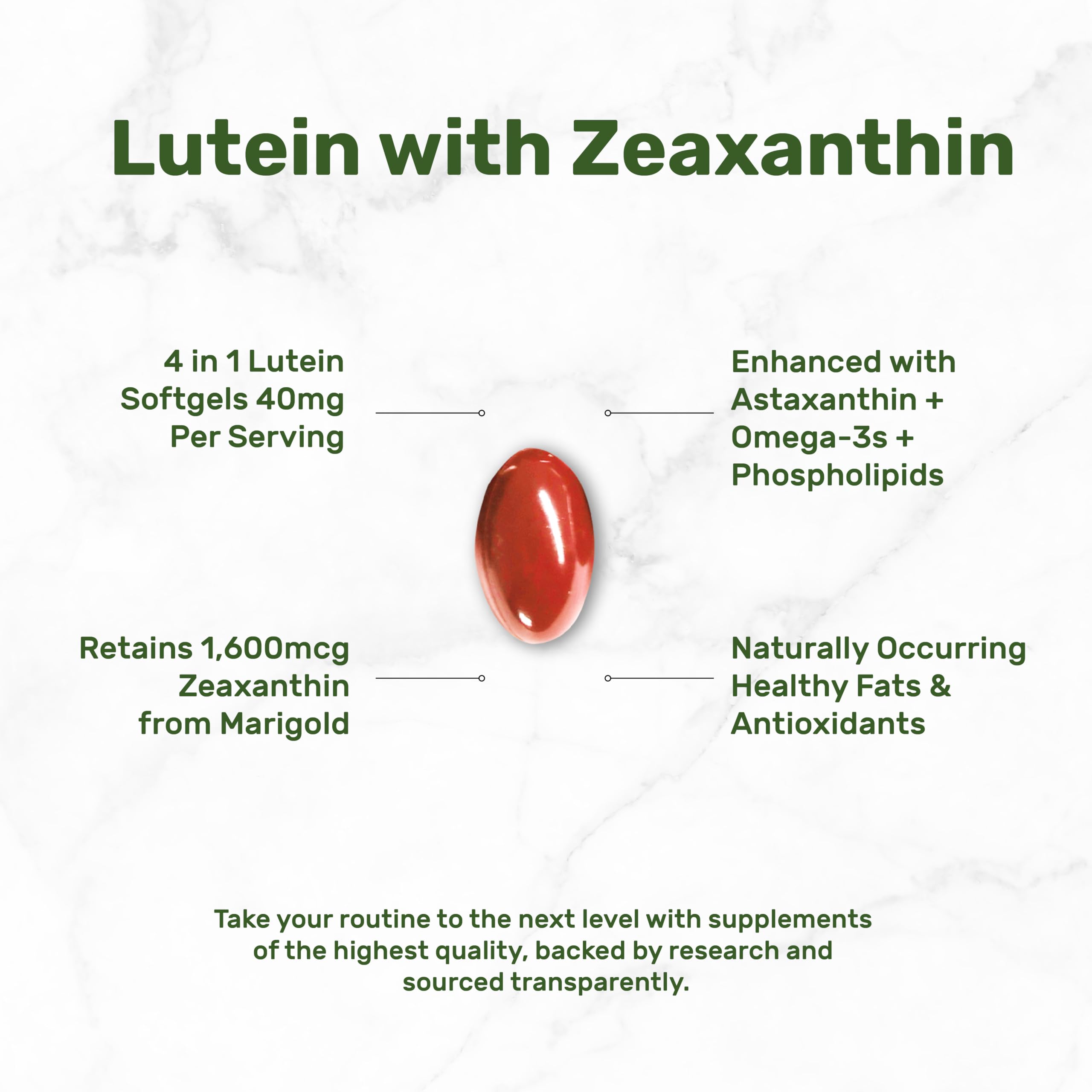 Foto 4 pulgar | Suplemento De Luteína Y Zeaxantina, 40 Mg, 300 Cápsulas Blandas - Venta Internacional.