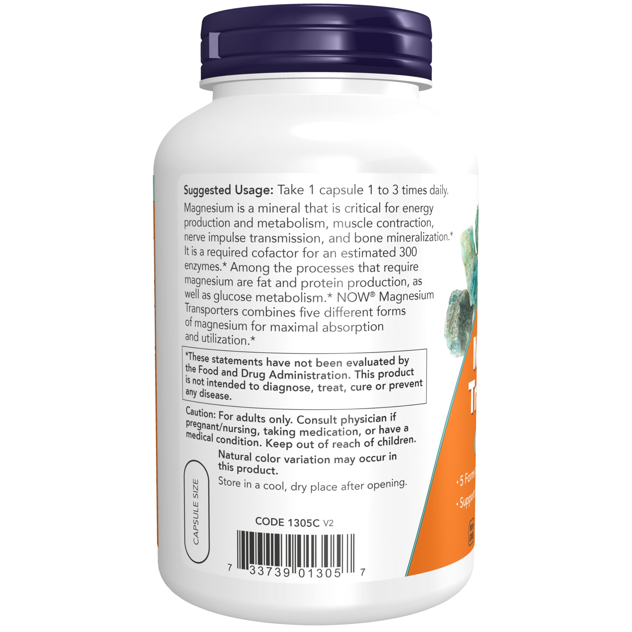 Foto 4 pulgar | Supplements Now Foods Magnesium Transporters 180 Cápsulas Vegetarianas - Venta Internacional.