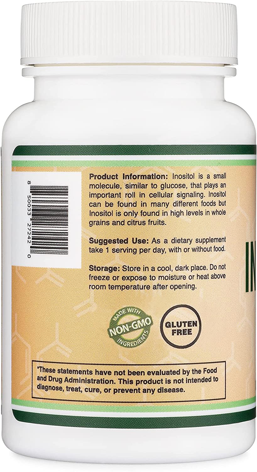 Foto 4 pulgar | Suplemento De Cápsulas De Inositol Double Wood De 1000 Mg (60 Unidades) - Venta Internacional.