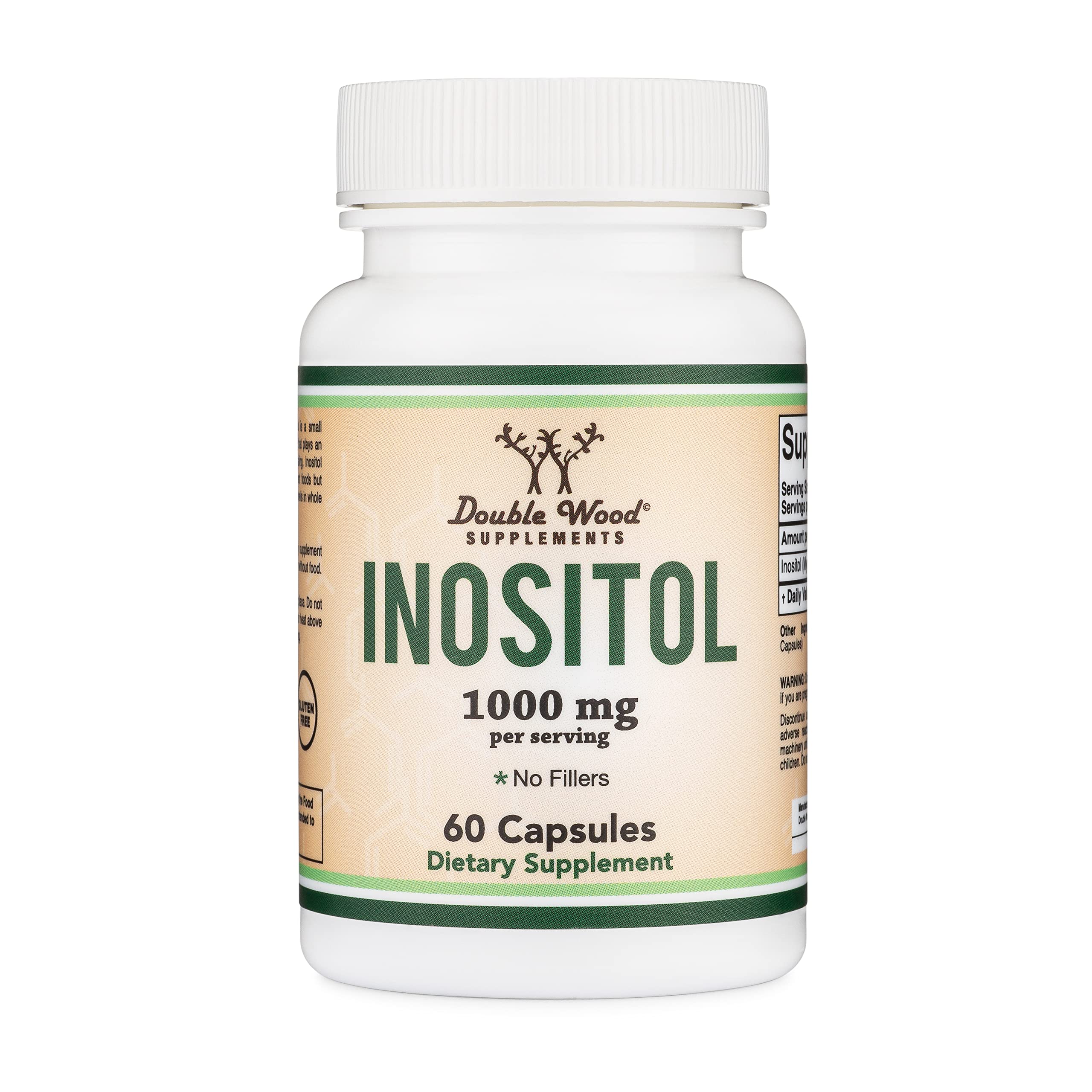 Foto 5 pulgar | Suplemento De Cápsulas De Inositol Double Wood De 1000 Mg (60 Unidades) - Venta Internacional.