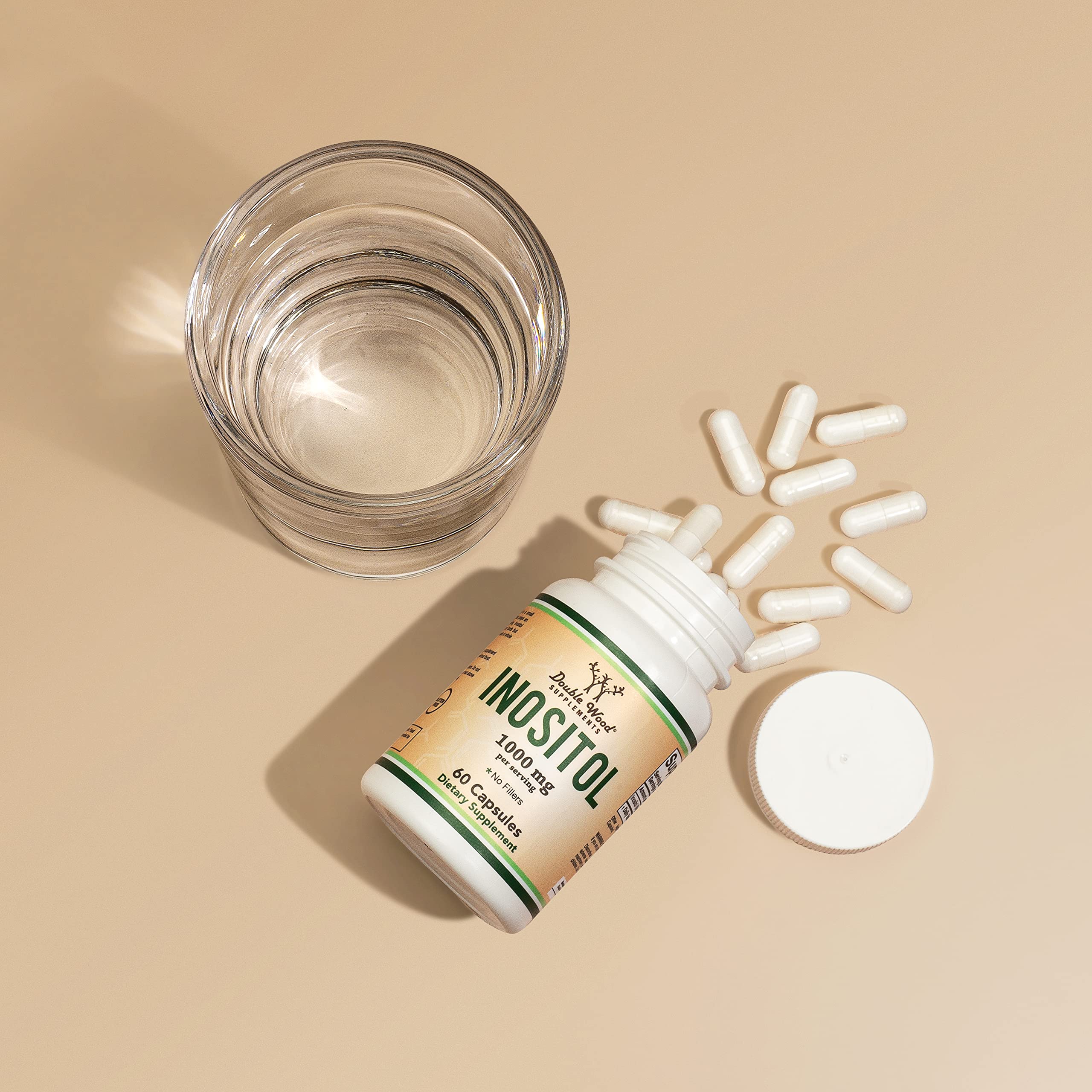 Foto 6 pulgar | Suplemento De Cápsulas De Inositol Double Wood De 1000 Mg (60 Unidades) - Venta Internacional.