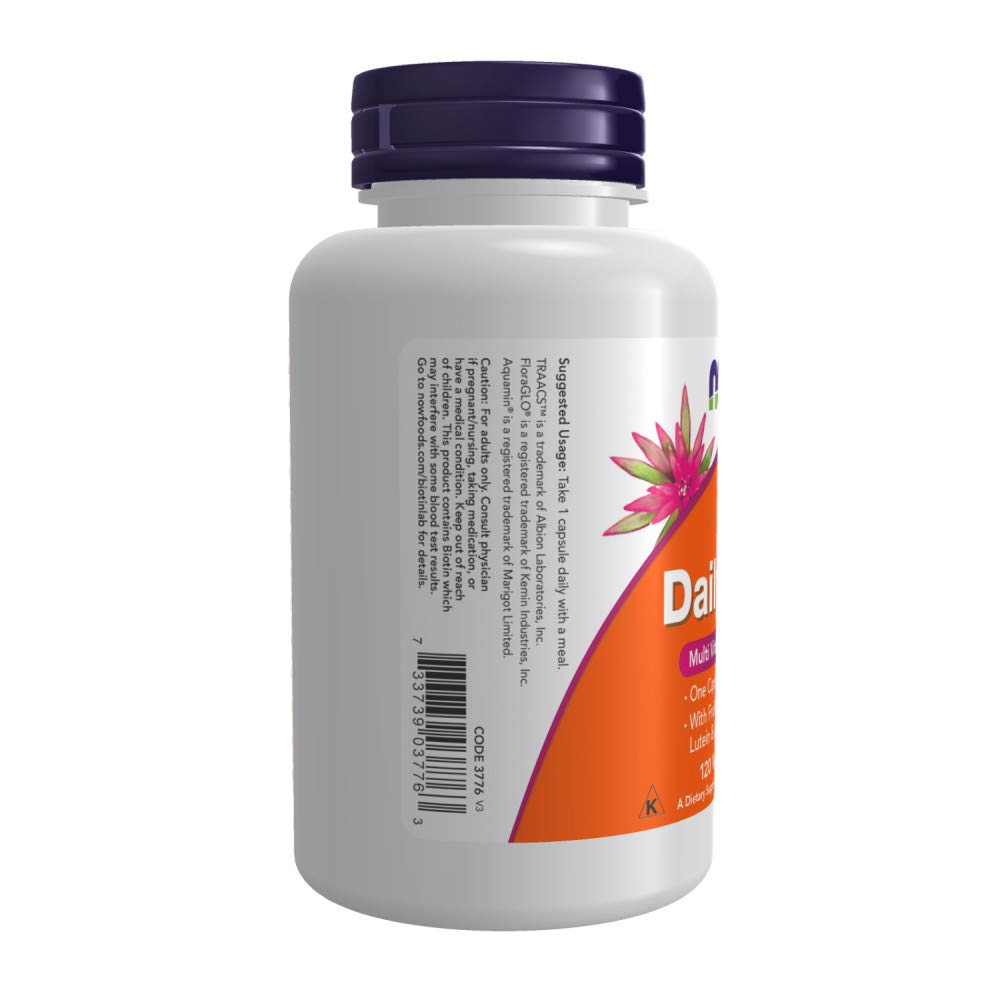 Foto 3 pulgar | Suplements Now Foods Daily Vits Con Frutas Y Verduras, 120 Cápsulas - Venta Internacional.