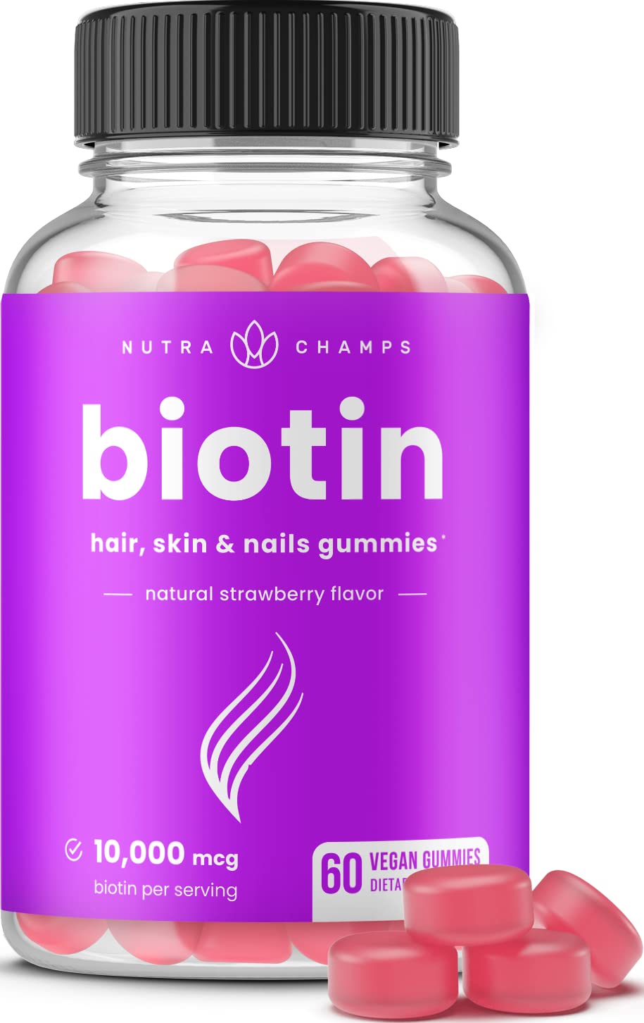 Gomitas Nutrachamps Biotina 10000 Mcg De Alta Potencia 5000 Mcg X30 - Venta Internacional.