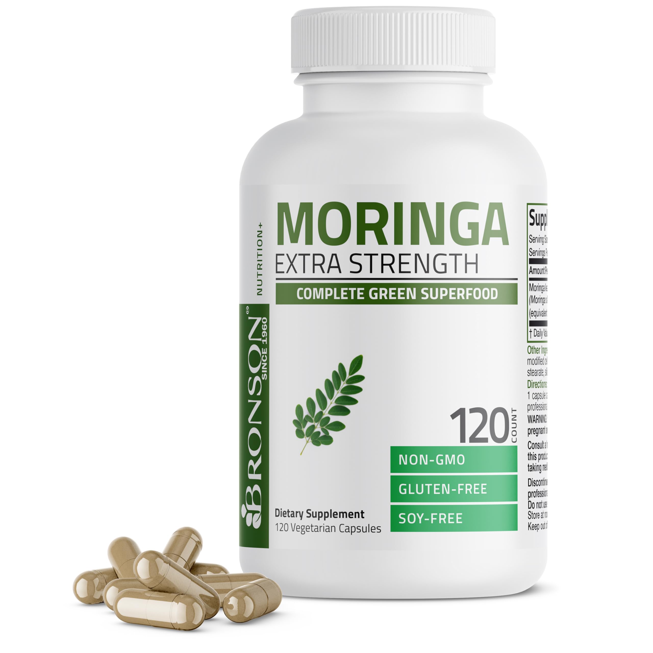 Foto 1 | Suplemento Bronson Moringa Extra Strength, Cápsulas De 120 Unidades - Venta Internacional.